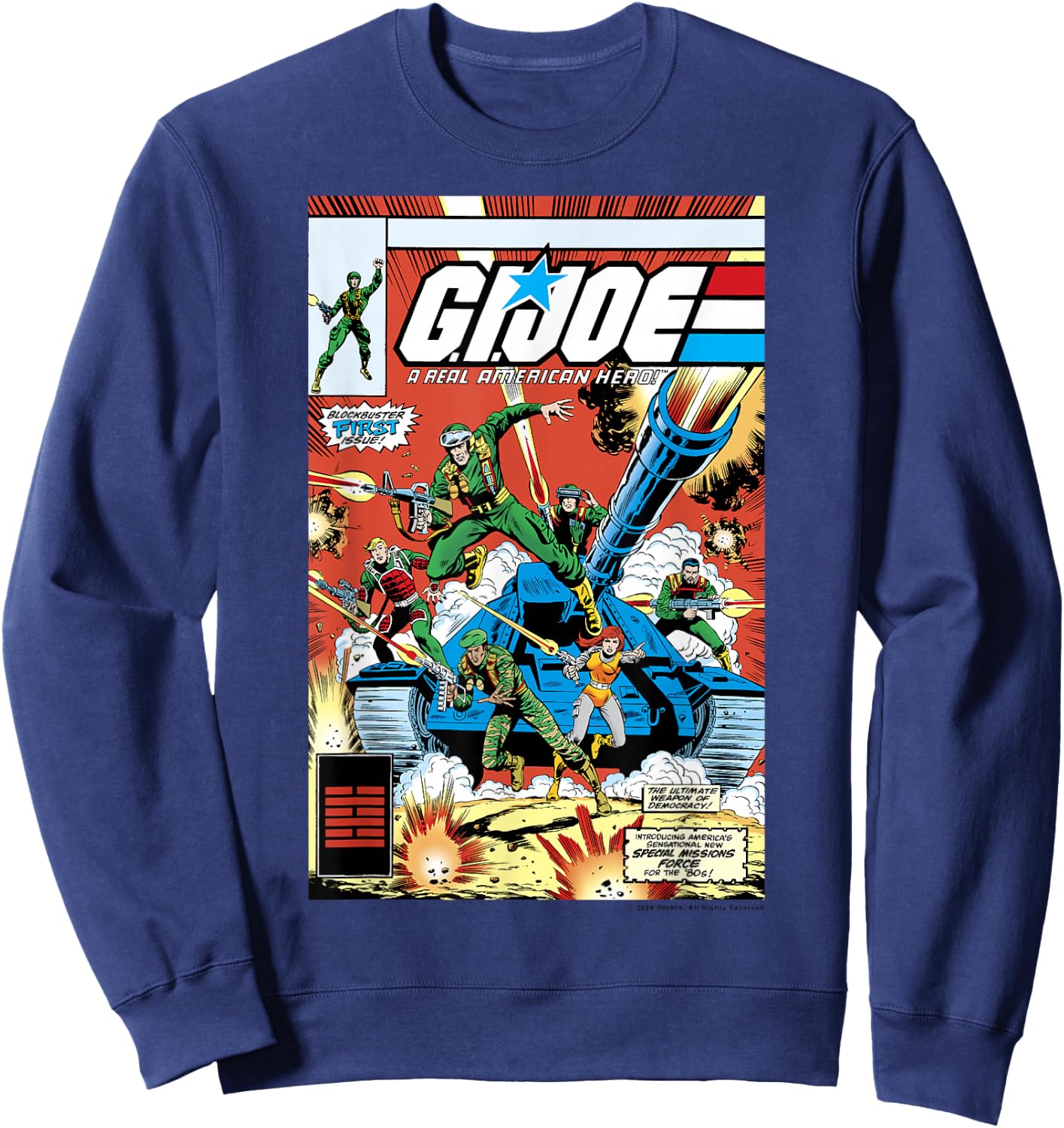 G.I. Joe A Real American Hero Comic Book Cover Small Sweatshirt - Sweatshirt | Navy