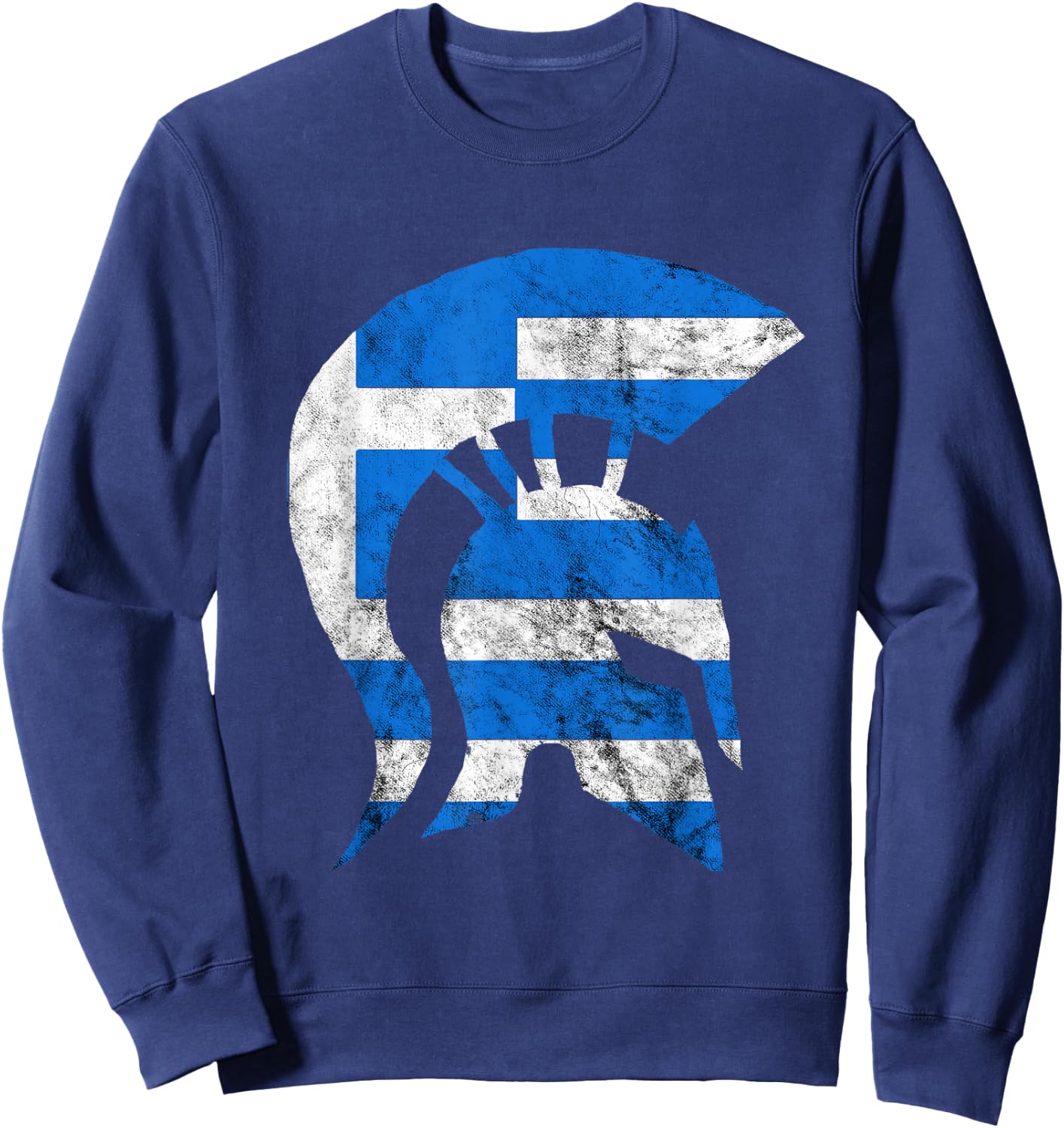 Greek Spartan Gladiators Helmet Greece Sparta Sweatshirt - Sweatshirt | Navy