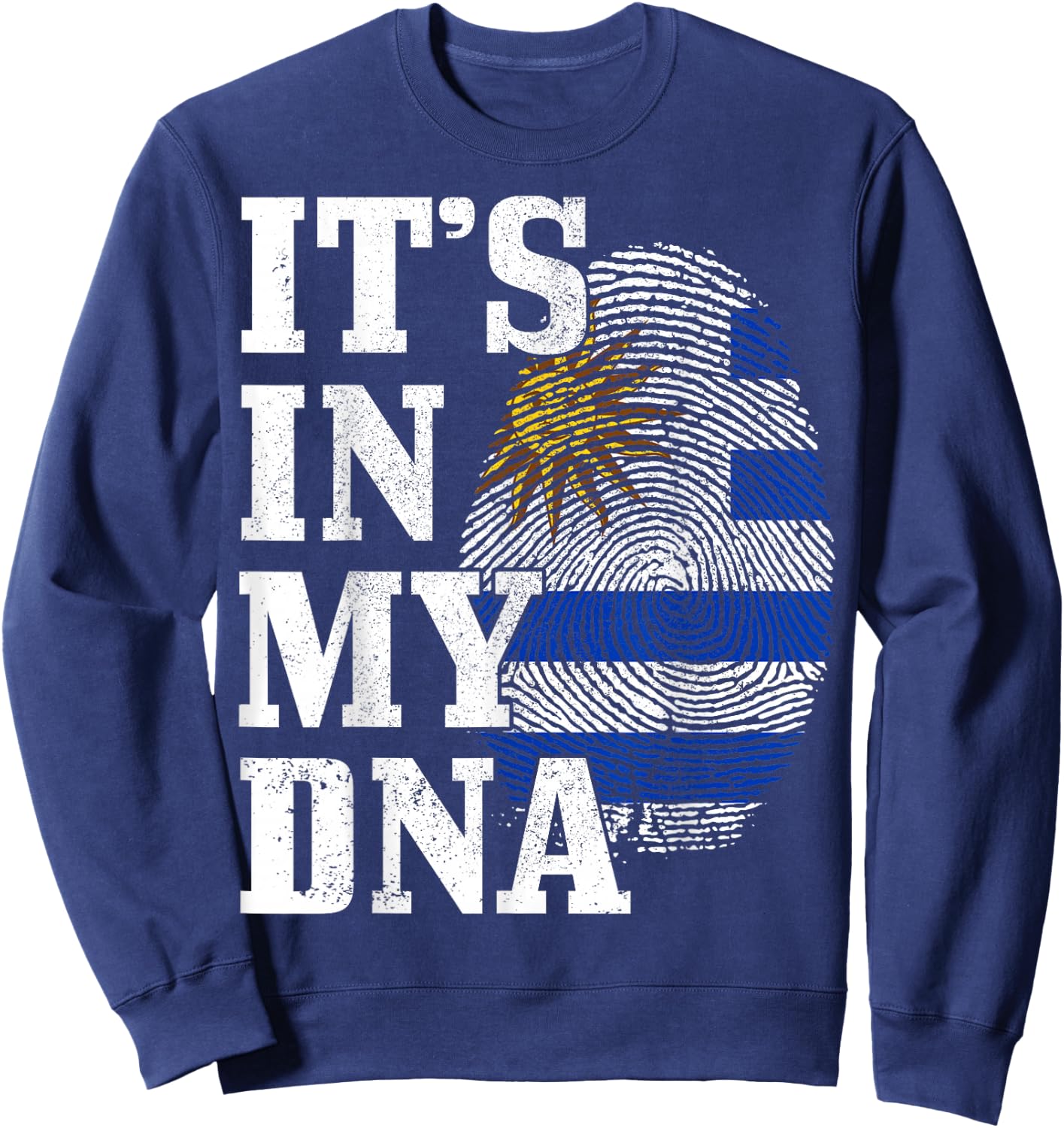 Uruguay It's In My DNA Uruguay Flag Sweatshirt - Sweatshirt | Navy