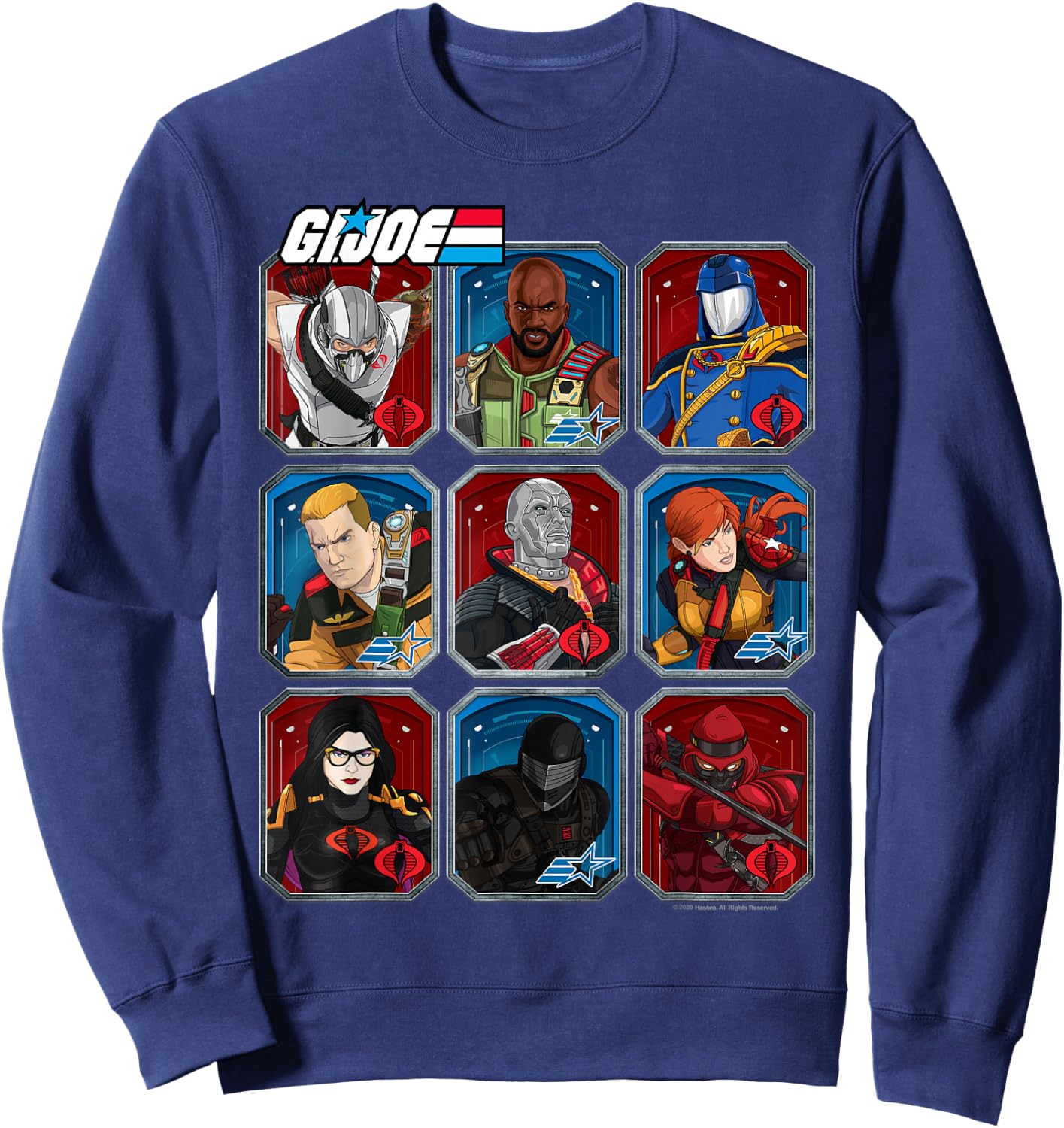 G.I. Joe Group Shot Trading Cards Box Up Sweatshirt - Sweatshirt | Navy