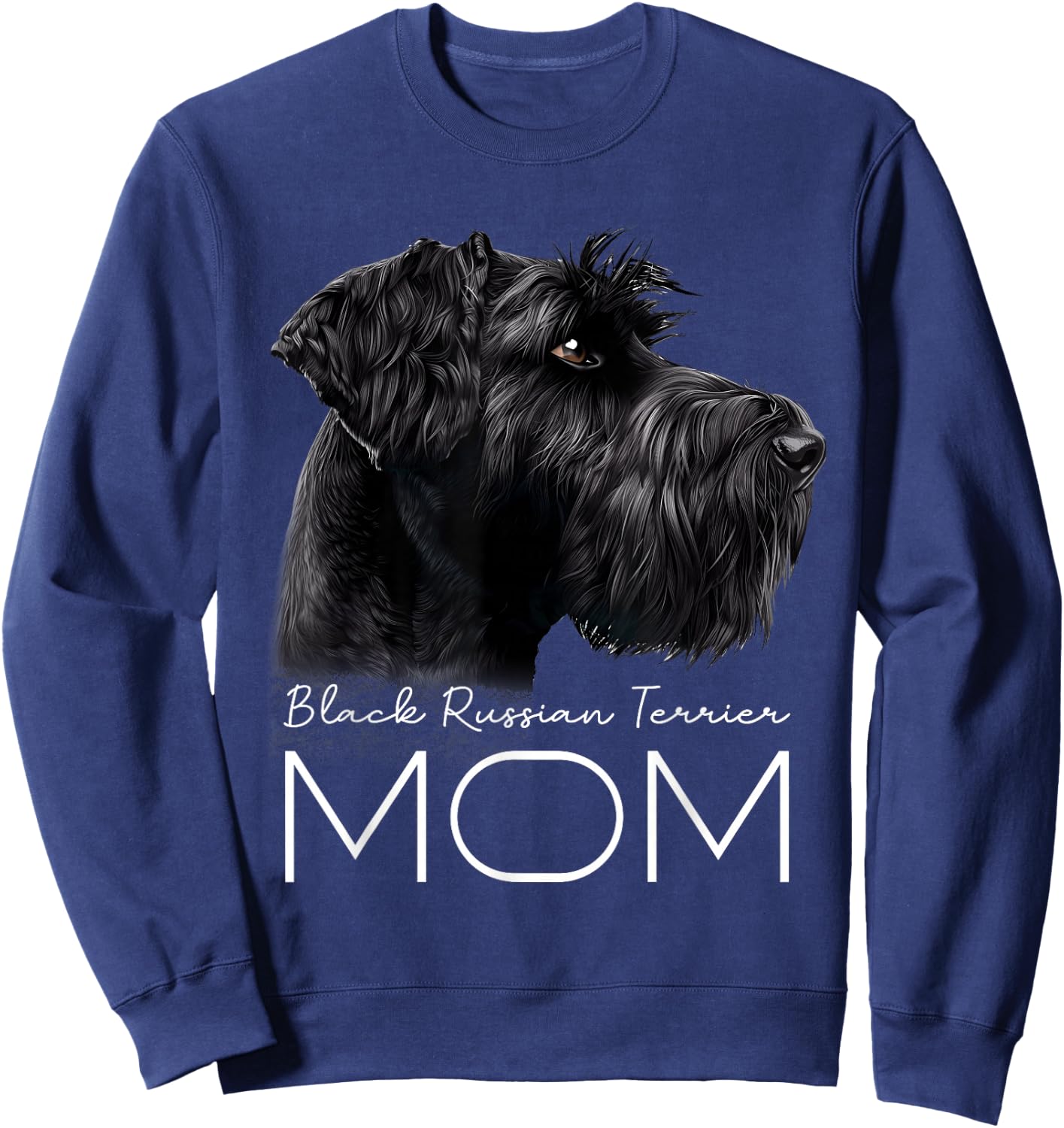 Black Russian Terrier Mom Sweatshirt - Sweatshirt | Navy