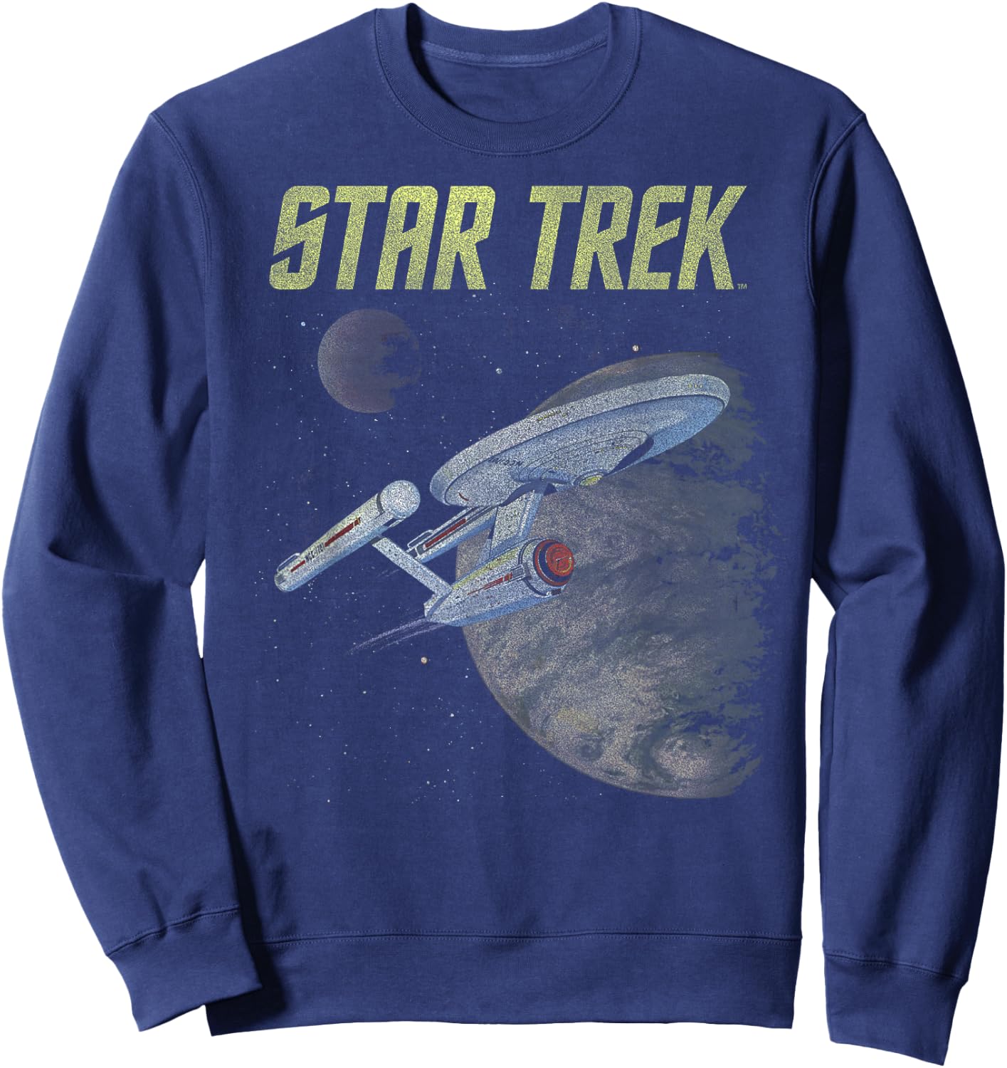 Star Trek: The Original Series Vintage Enterprise Poster Sweatshirt - Sweatshirt | Navy