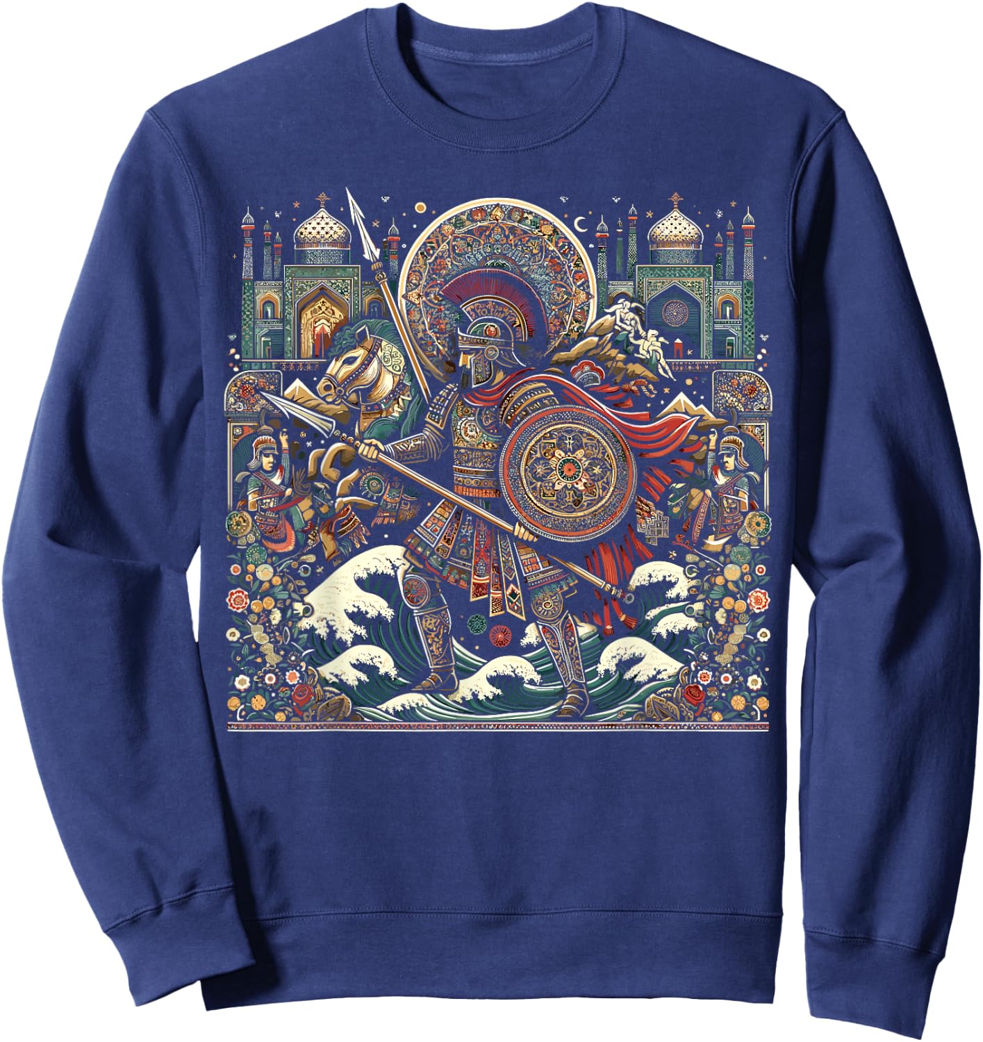 Persian Immortal Achaemenid Empire Persian Warrior Sweatshirt - Sweatshirt | Navy