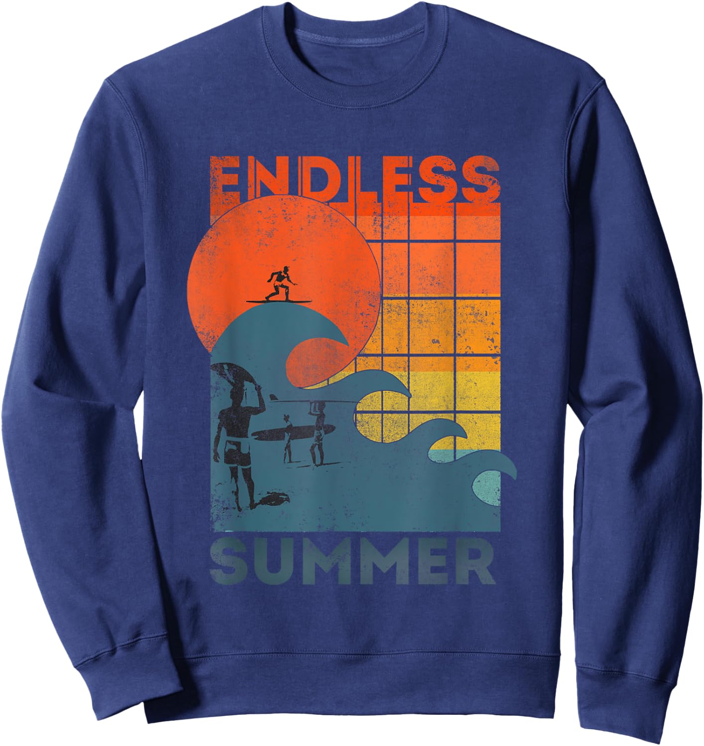 Endless Summer Waves Women Sweatshirt - Sweatshirt | Navy