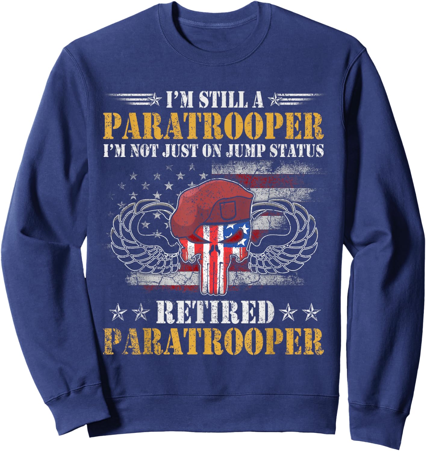 U.S Army Airborne Division Paratrooper , Veterans Day Sweatshirt - Sweatshirt | Navy