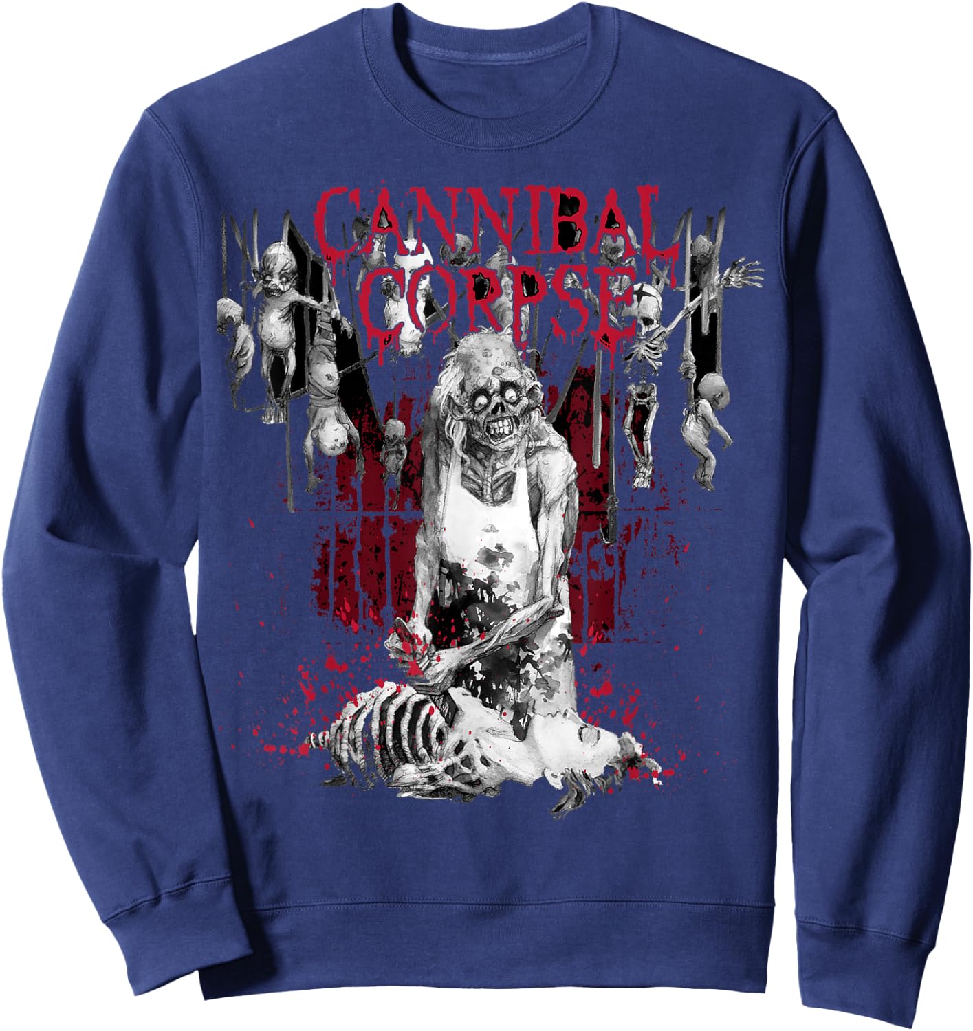Cannibal Corpse - Butcher - Official Merchandise Short Sleeve Sweatshirt - Sweatshirt | Navy