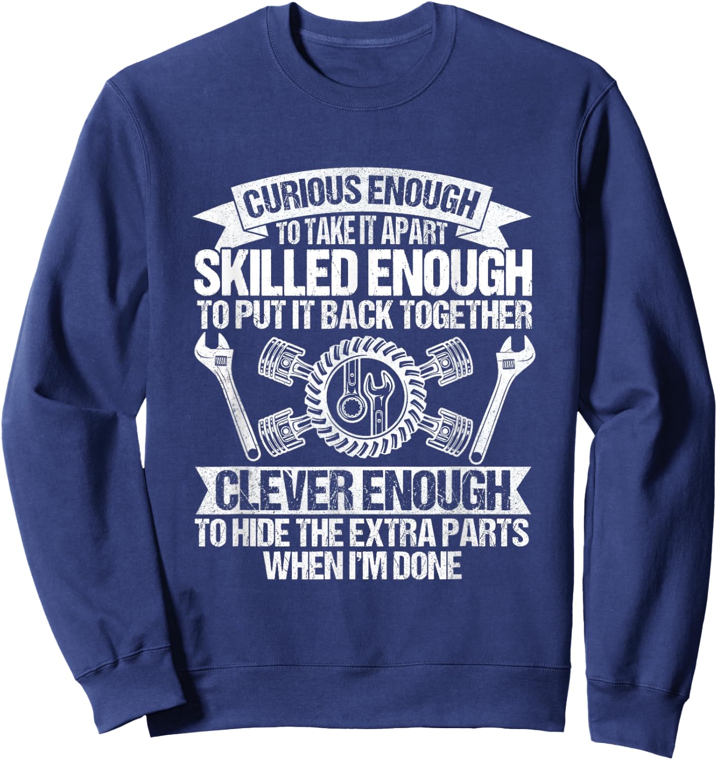 Cute Mechanic Boys Motorcycle Auto Mechanic Garage Sweatshirt - Sweatshirt | Navy