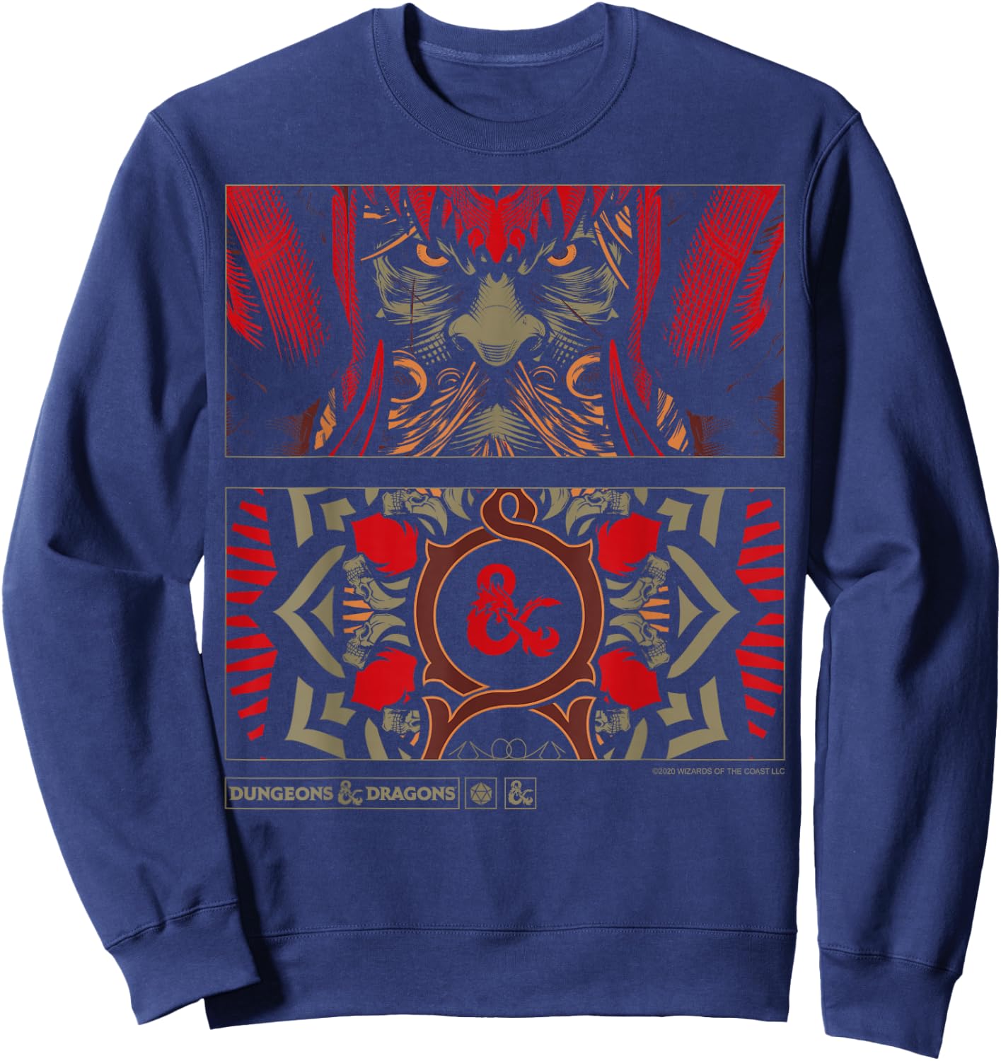 Dungeons & Dragons Handbook Cover Art Panels Sweatshirt - Sweatshirt | Navy