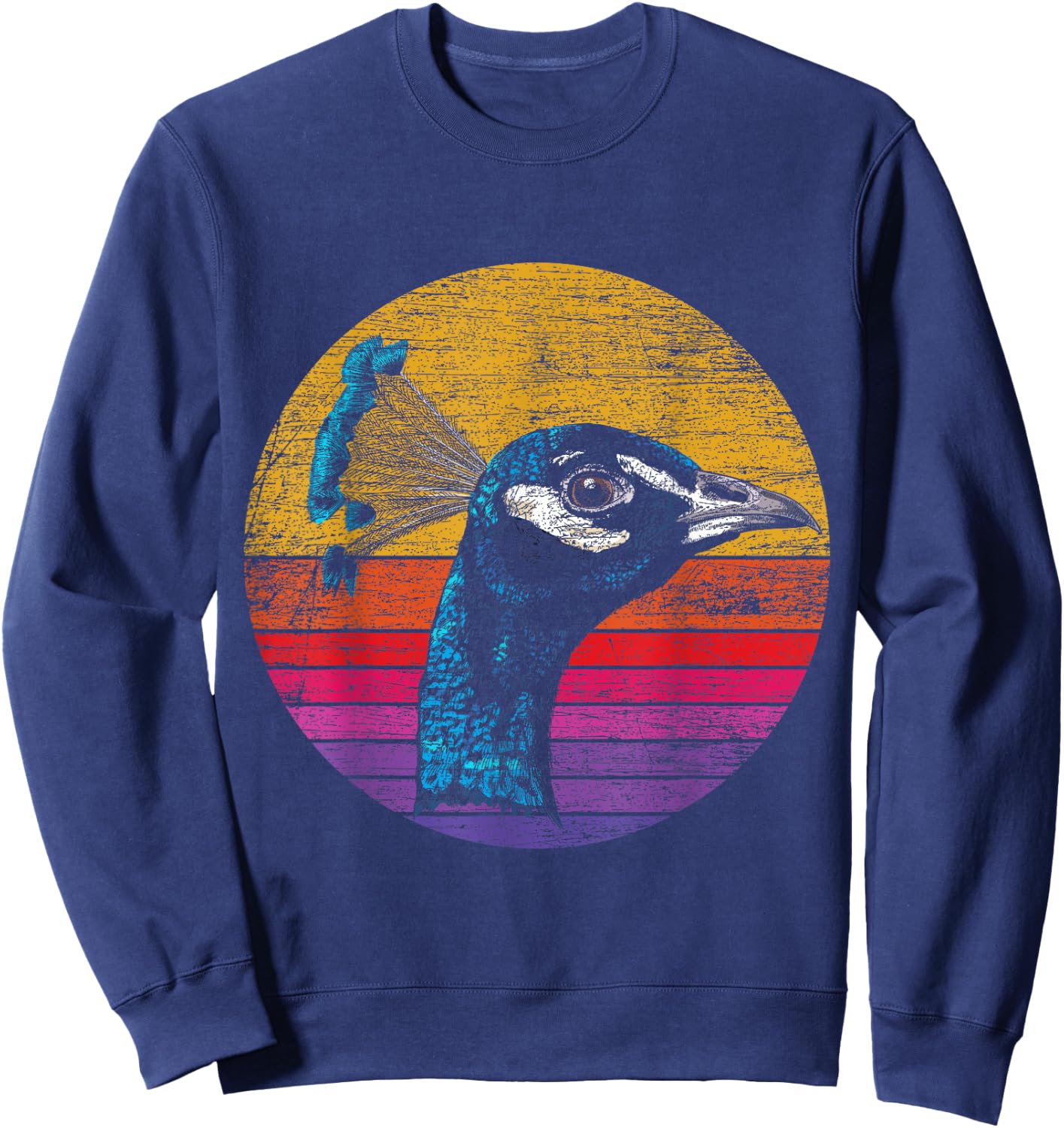 Retro Peacock Sweatshirt - Sweatshirt | Navy