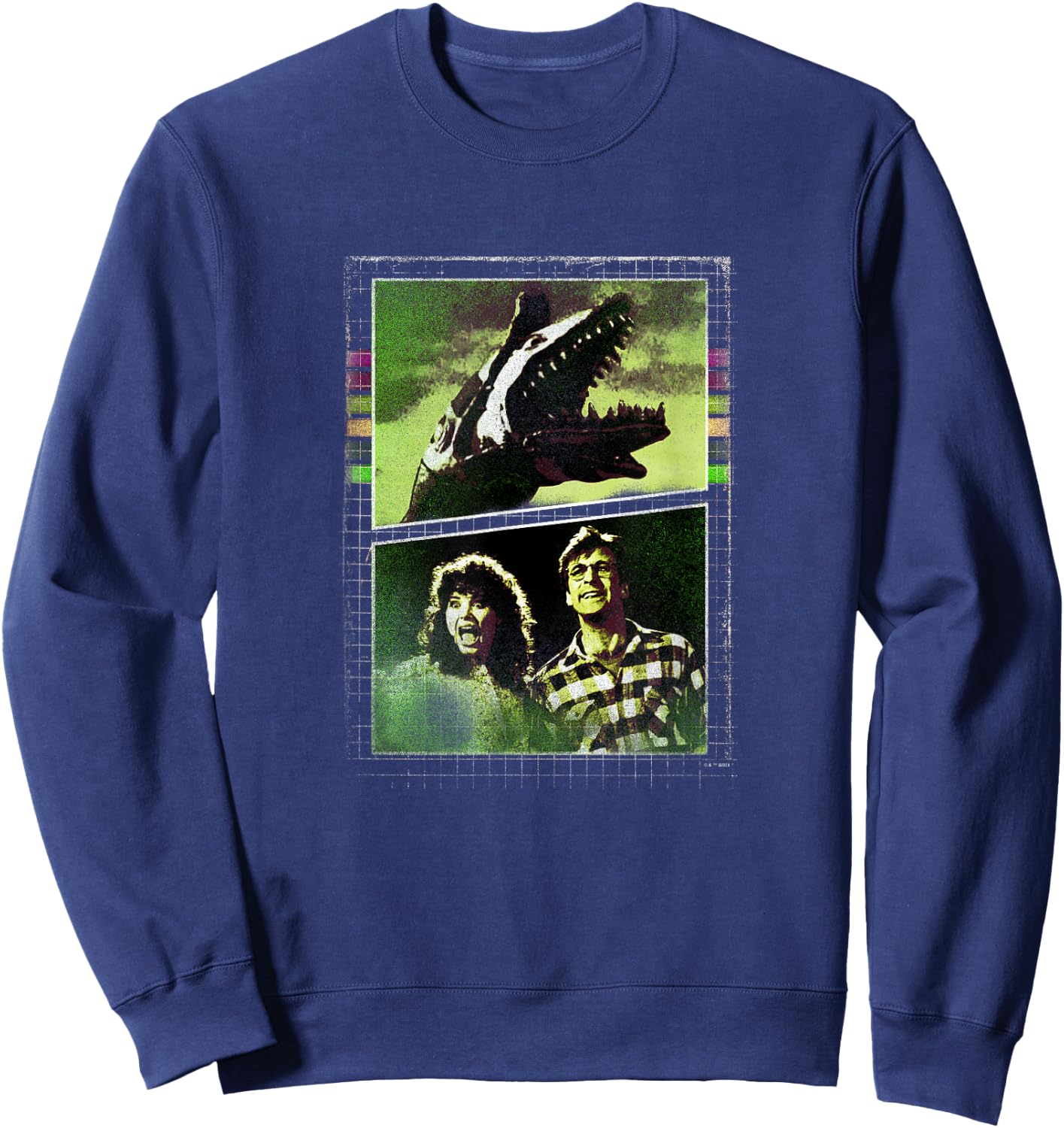 Beetlejuice Vintage Retro Sandworm Adam & Barbara Panels Sweatshirt - Sweatshirt | Navy