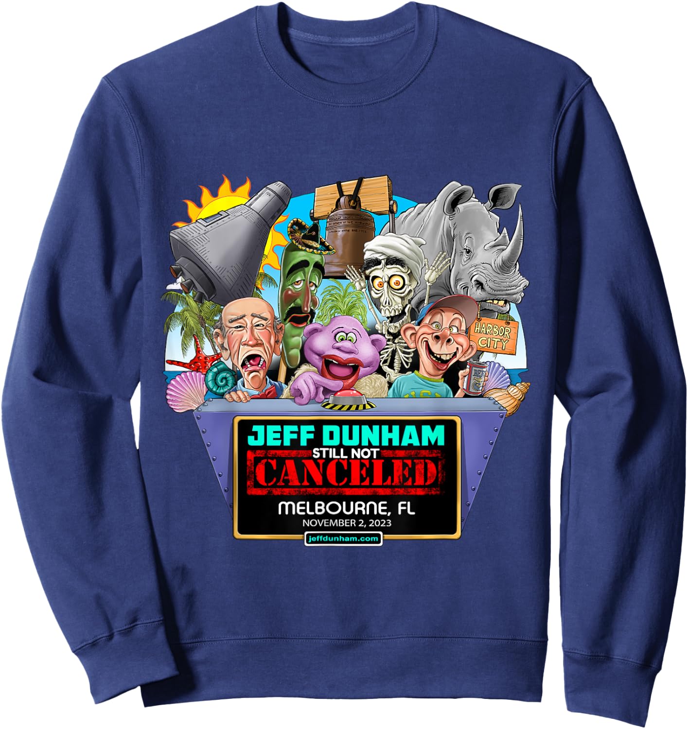 Jeff Dunham Melbourne, FL (2023) Sweatshirt - Sweatshirt | Navy