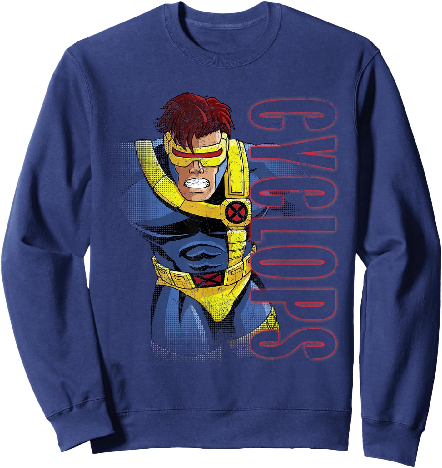 Marvel X-Men Cyclops 90s Sweatshirt - Sweatshirt | Navy