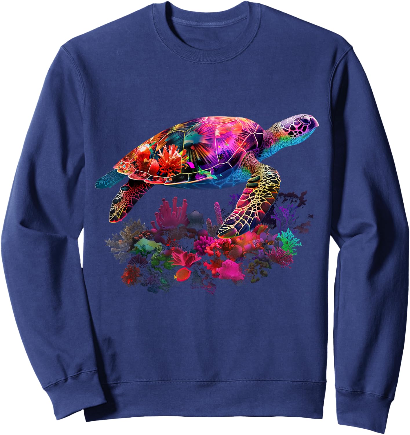 Sea Turtle Hawaiian Surfer Diving Diver Sweatshirt - Sweatshirt | Navy