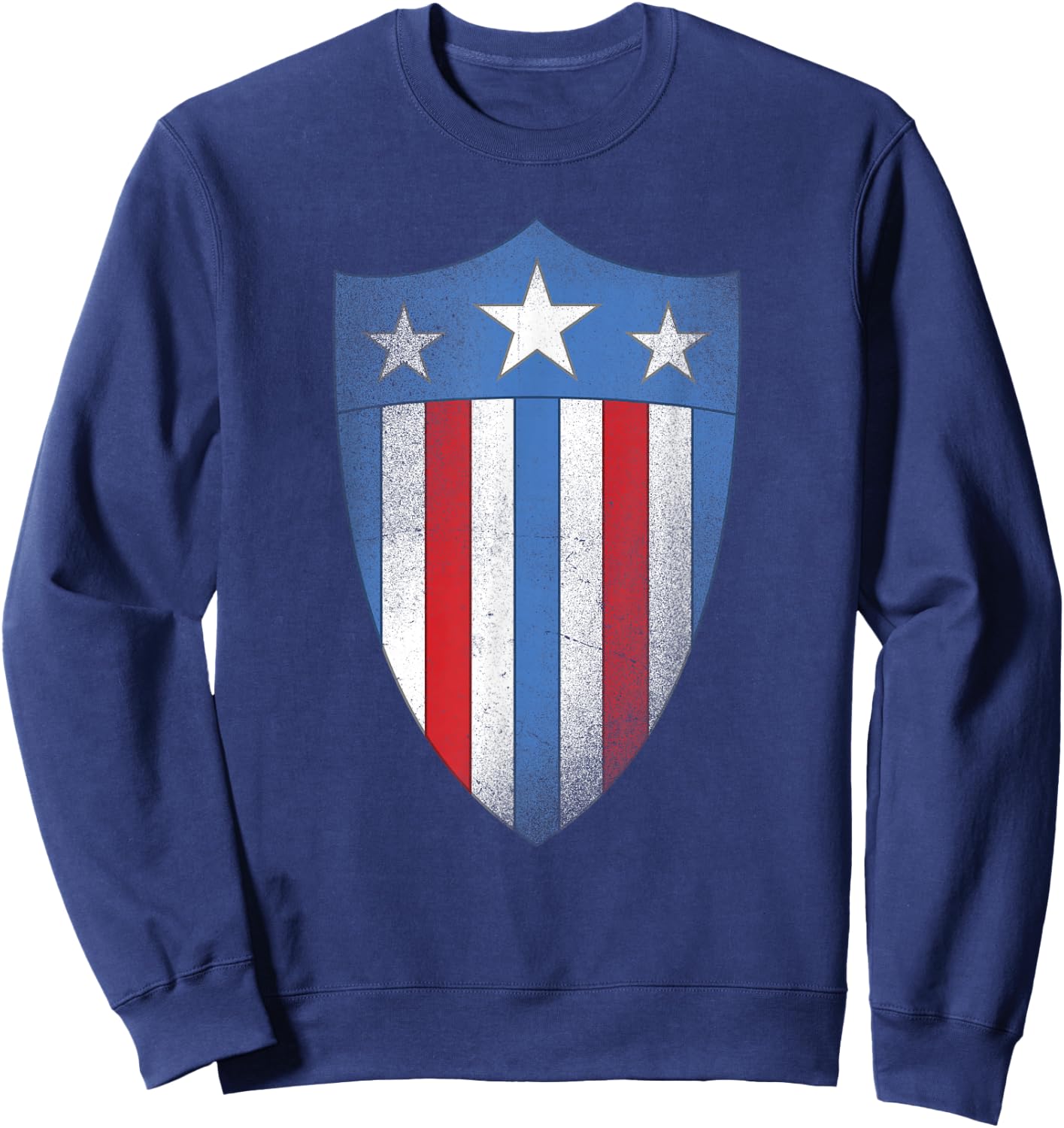 Marvel Captain America OG Distressed Shield Sweatshirt - Sweatshirt | Navy