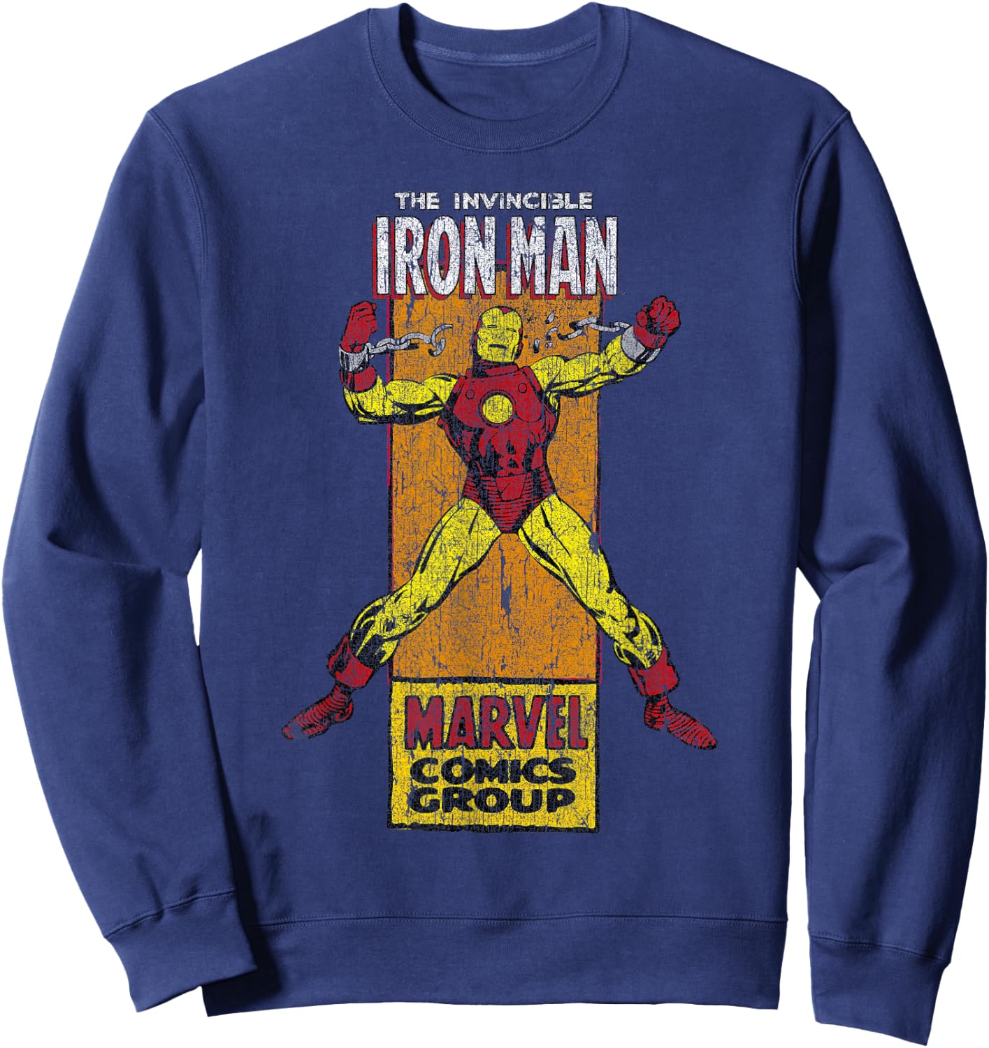 Marvel Iron Man Comics Group Character Card Sweatshirt - Sweatshirt | Navy