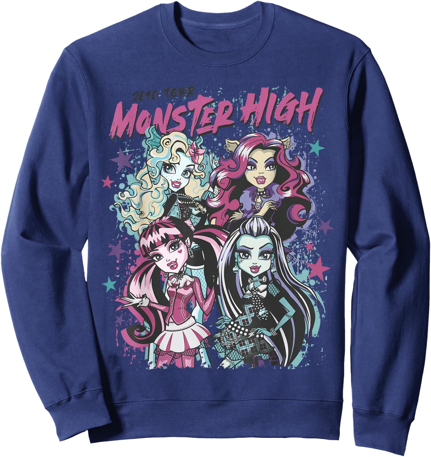 Graduates of Monster High - Draculaura Frankie Lagoona Clawdeen Sweatshirt - Sweatshirt | Navy