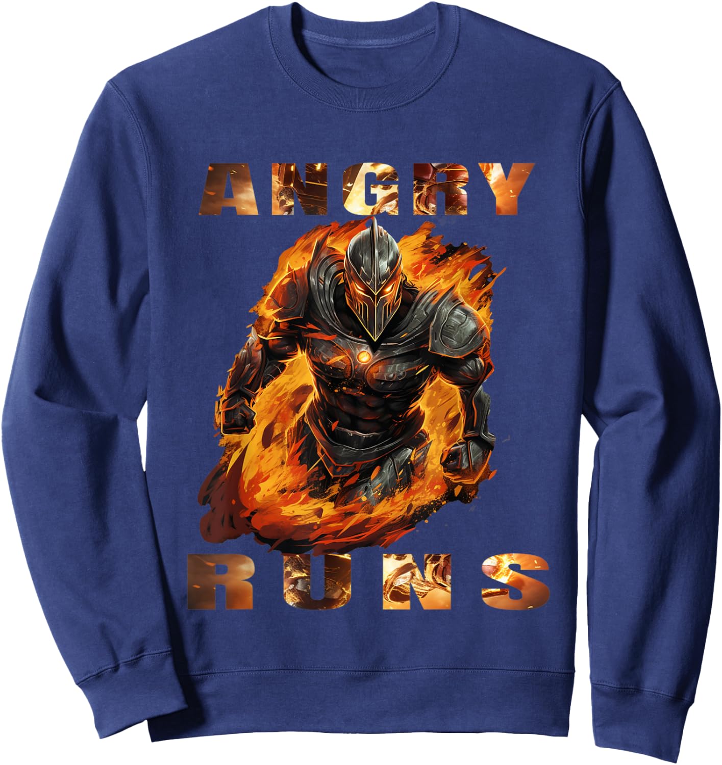 Angry Runs Good Morning Football Graphic Sweatshirt - Sweatshirt | Navy