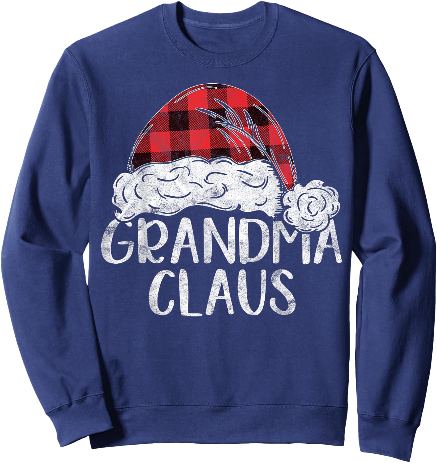 Grandma Claus Christmas Costume Gift Santa Matching Family Sweatshirt - Sweatshirt | Navy