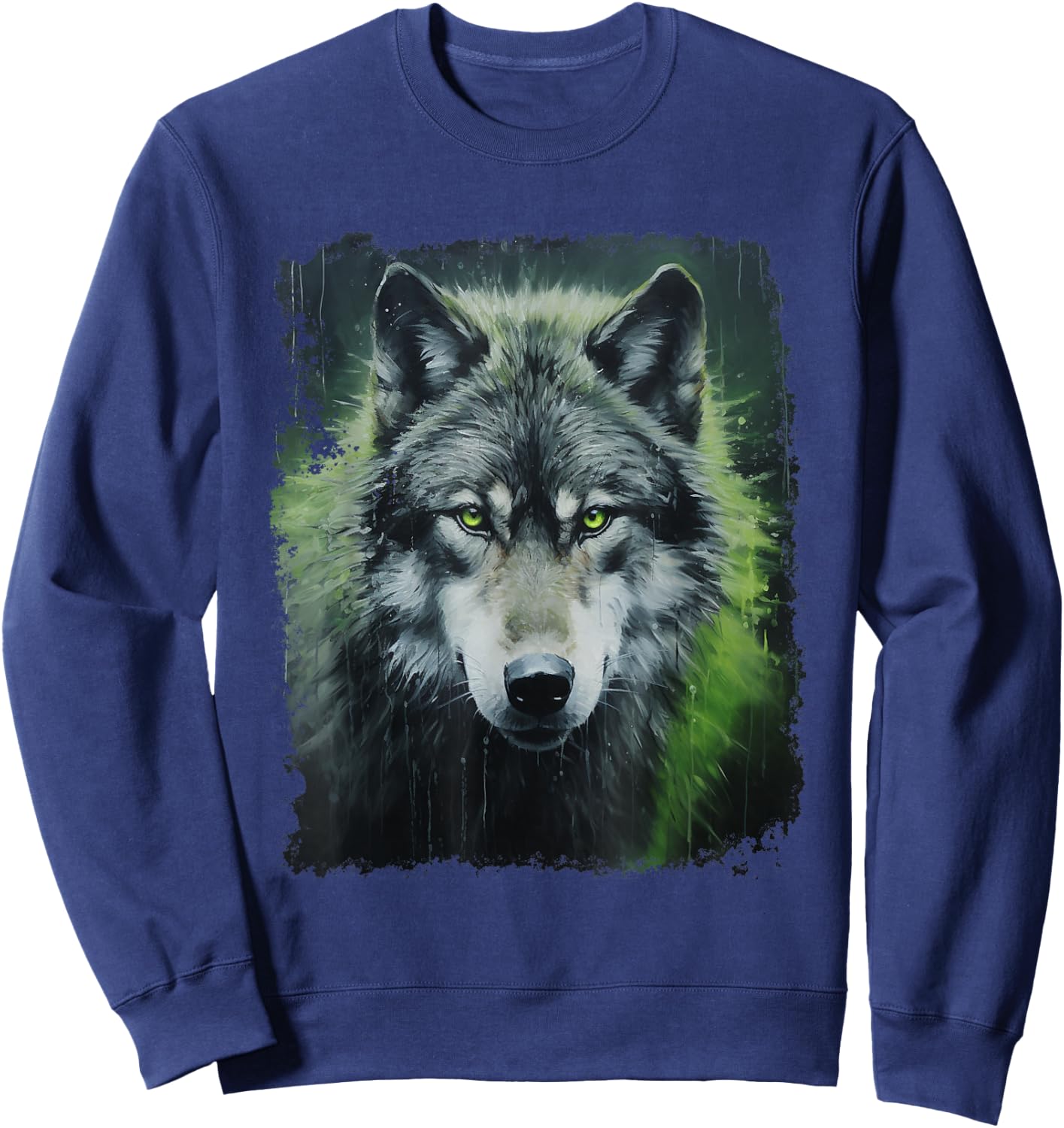 Wolf Green Sweatshirt - Sweatshirt | Navy
