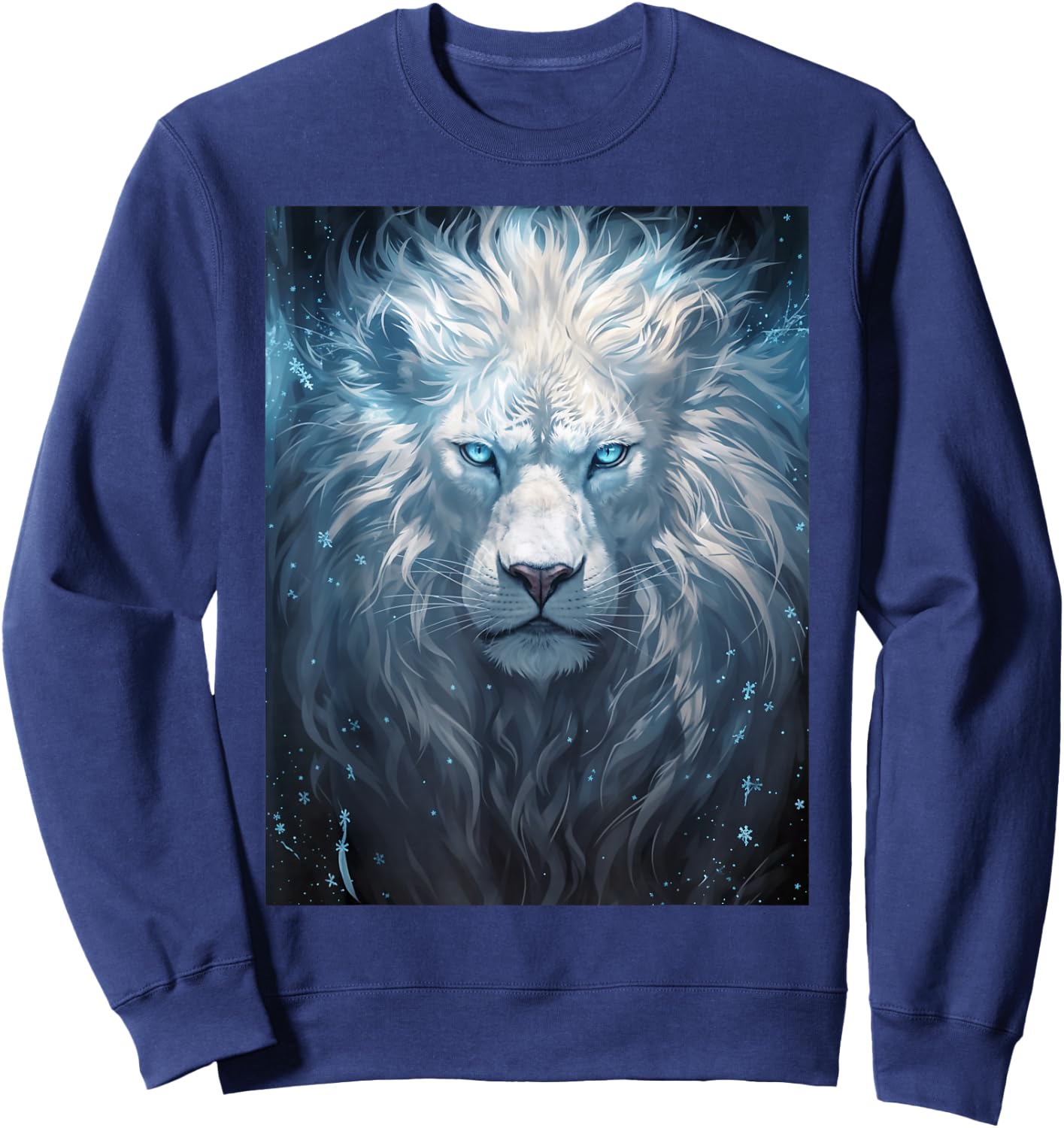 Spiritual White Lion Sweatshirt - Sweatshirt | Navy