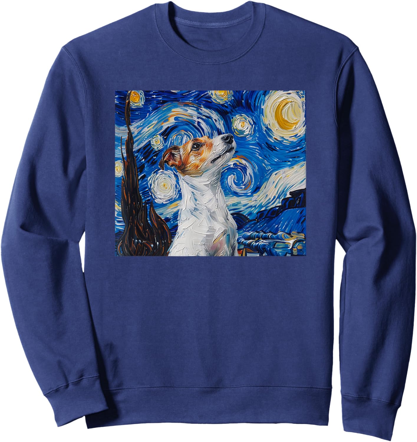 JRT Dog Lover Starry Night Jack Russell Lover Sweatshirt - Sweatshirt | Navy