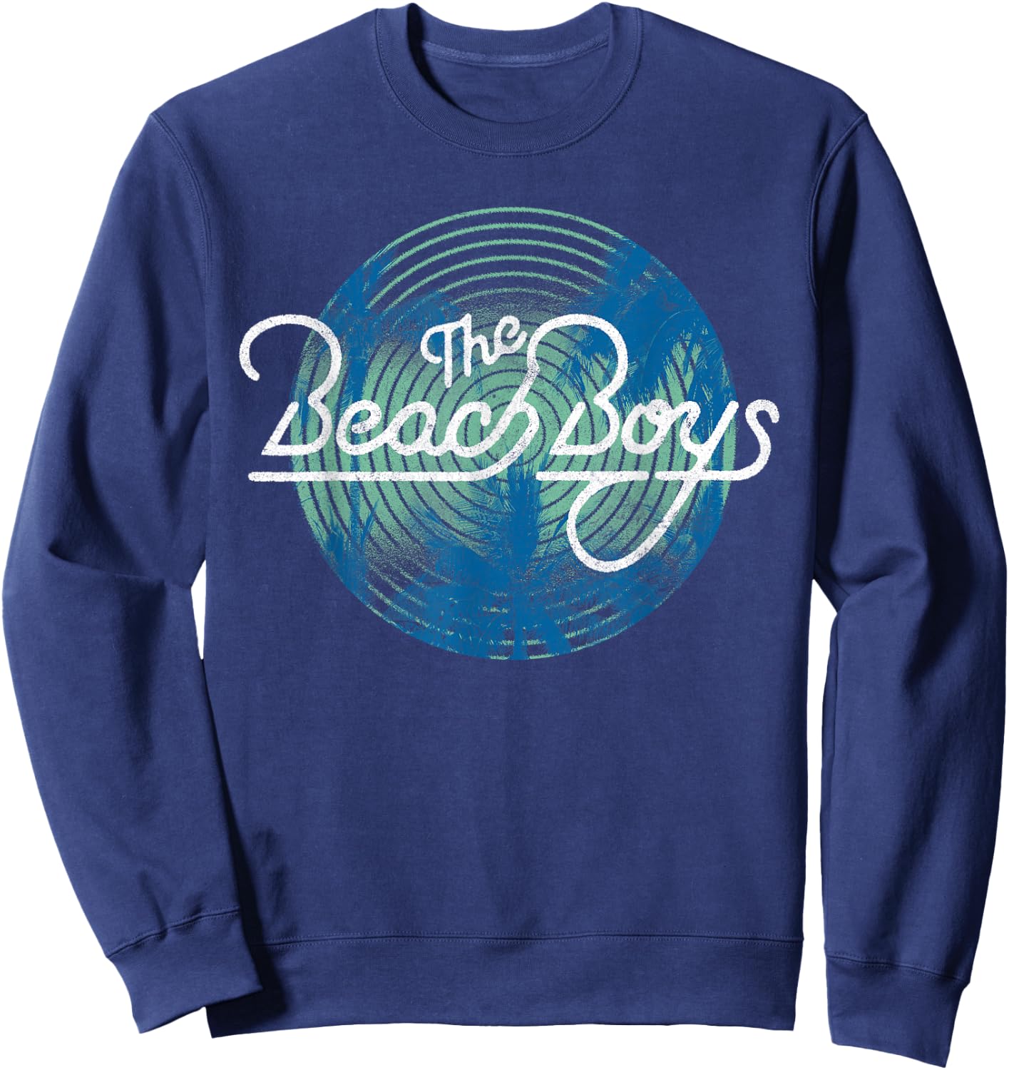 Beach Boys Circle Vibration Palm Trees Small Sweatshirt - Sweatshirt | Navy