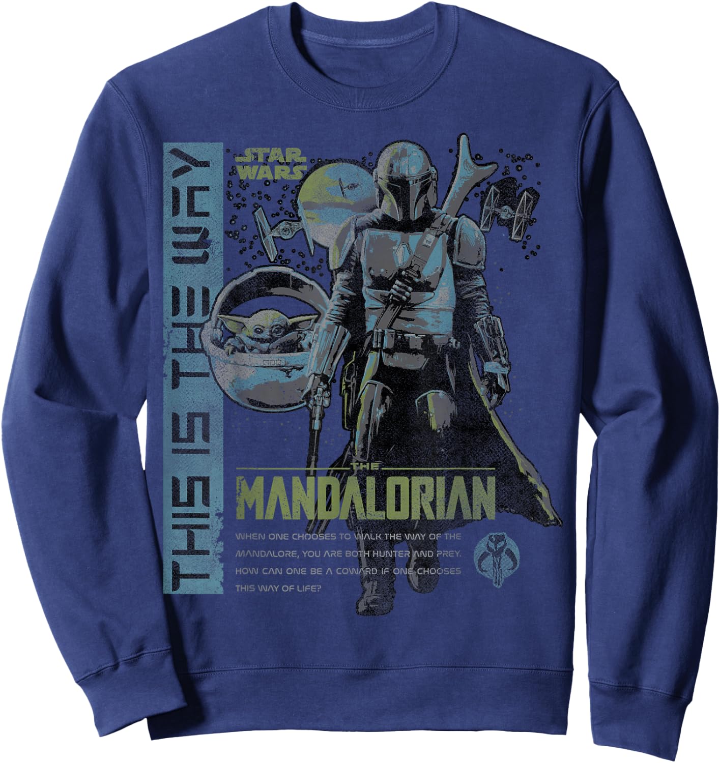 Star Wars The Mandalorian This Is The Way Collage Sweatshirt - Sweatshirt | Navy