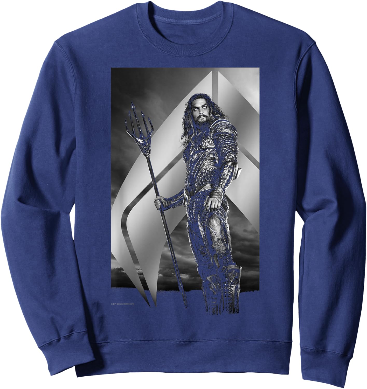 DC Comics Justice League Snyder Cut Aquaman Poster Sweatshirt - Sweatshirt | Navy