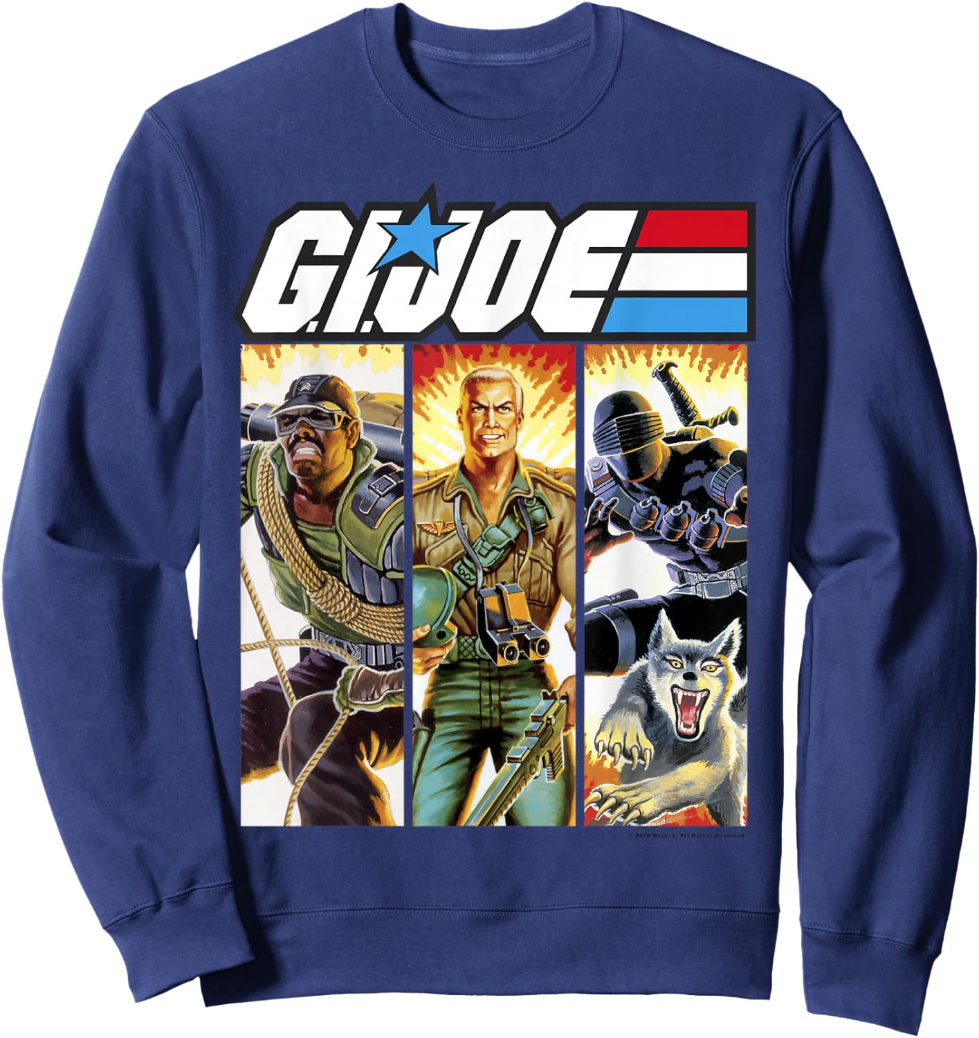 G.I. Joe Geared Up Action Shot Comic Panels Sweatshirt - Sweatshirt | Navy