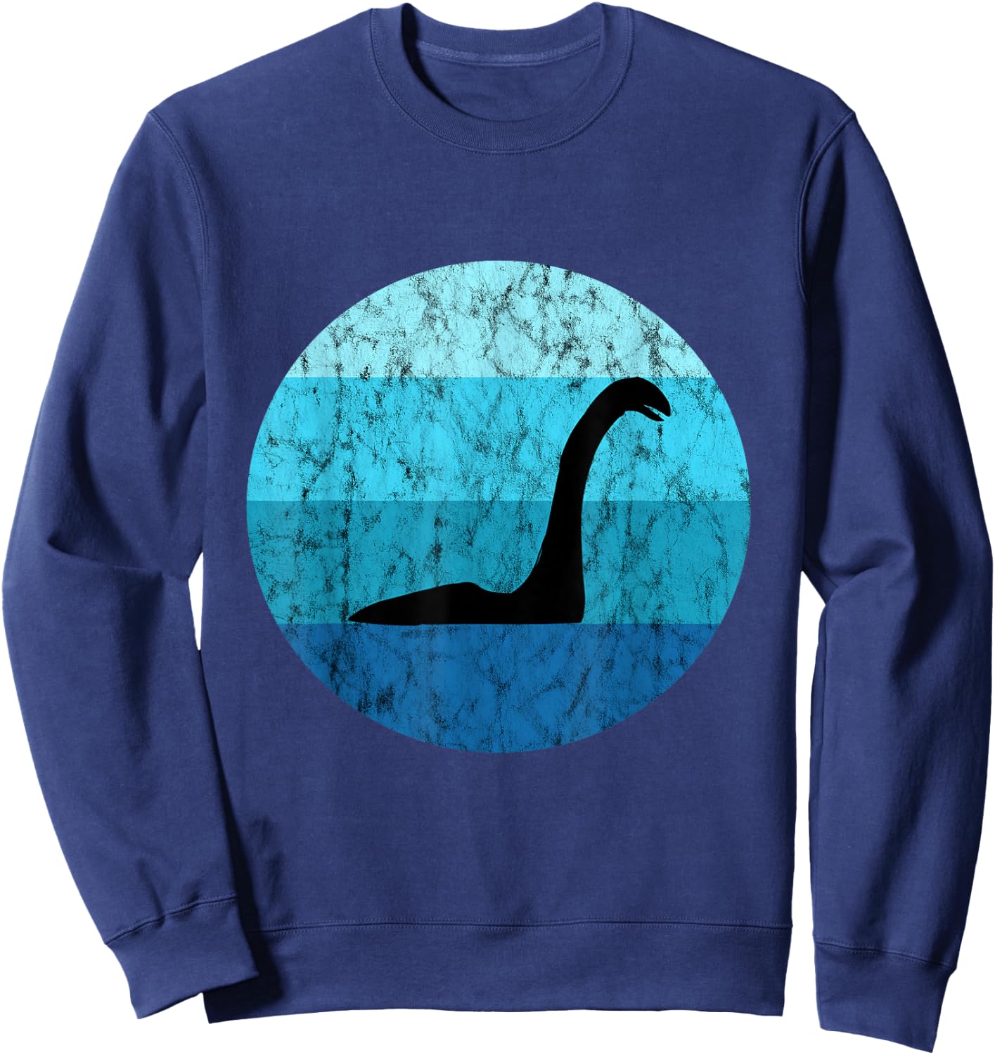 Nessie Retro Vintage Ocean Scotland Loch Ness Lake Monster Sweatshirt - Sweatshirt | Navy