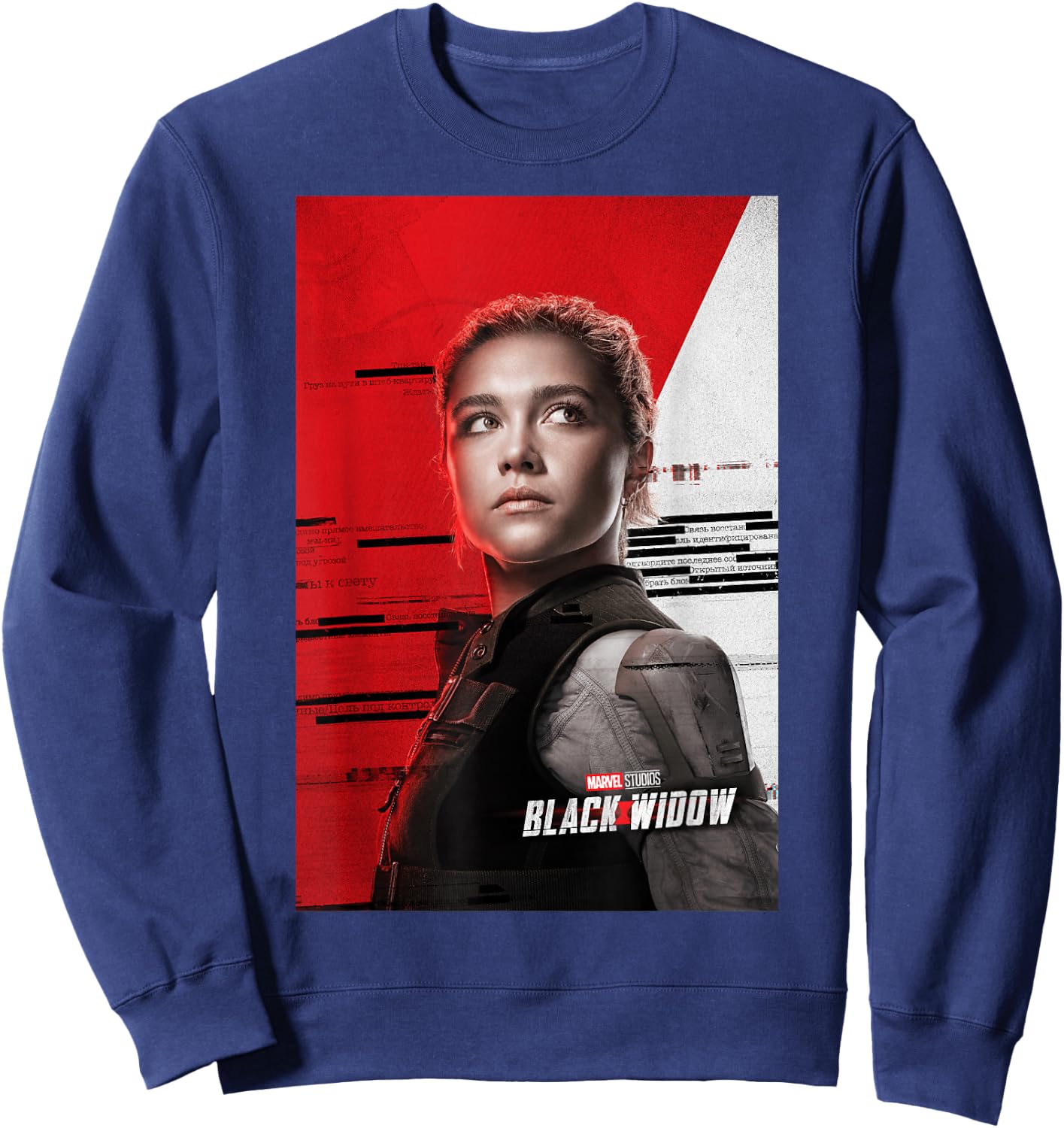 Marvel Black Widow Yelena Belova Character Poster Sweatshirt - Sweatshirt | Navy