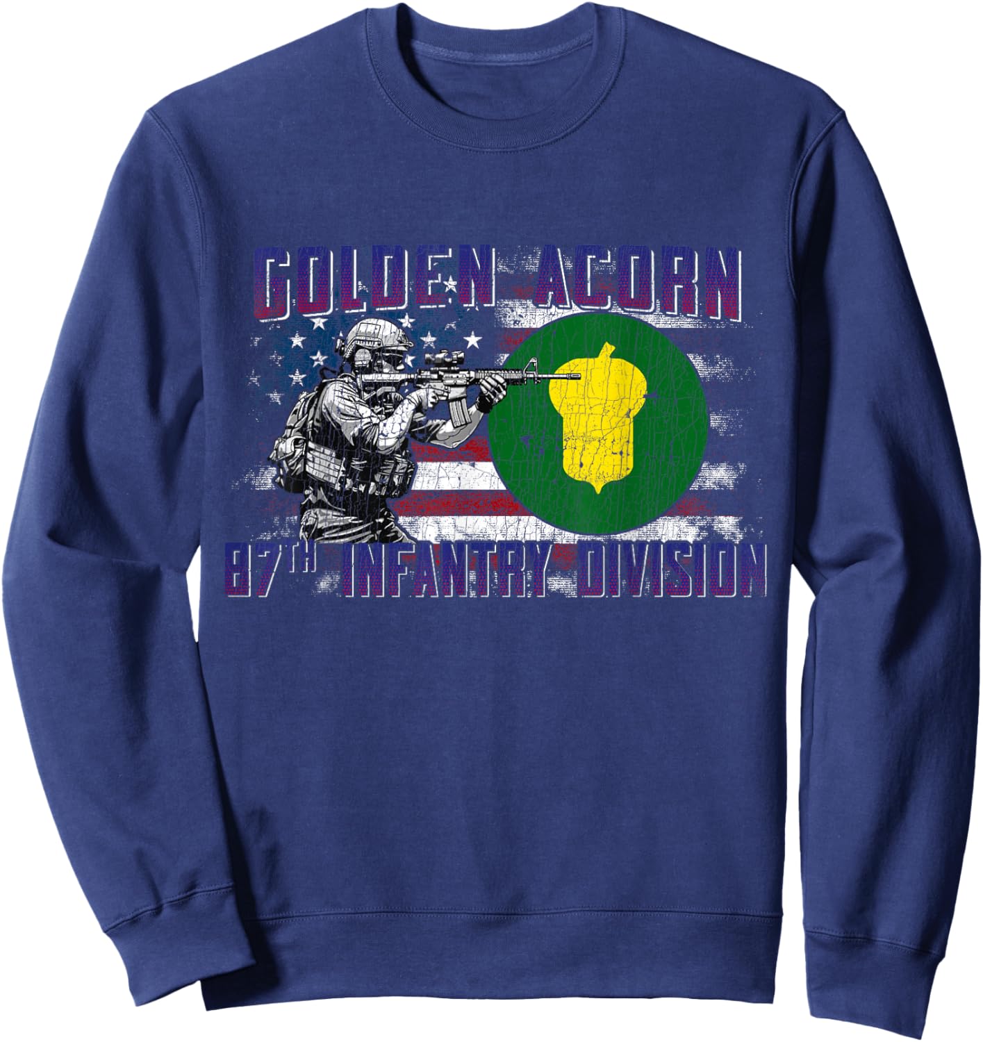 87th Infantry Division 87th ID Golden Acorn Division Gifts Sweatshirt - Sweatshirt | Navy
