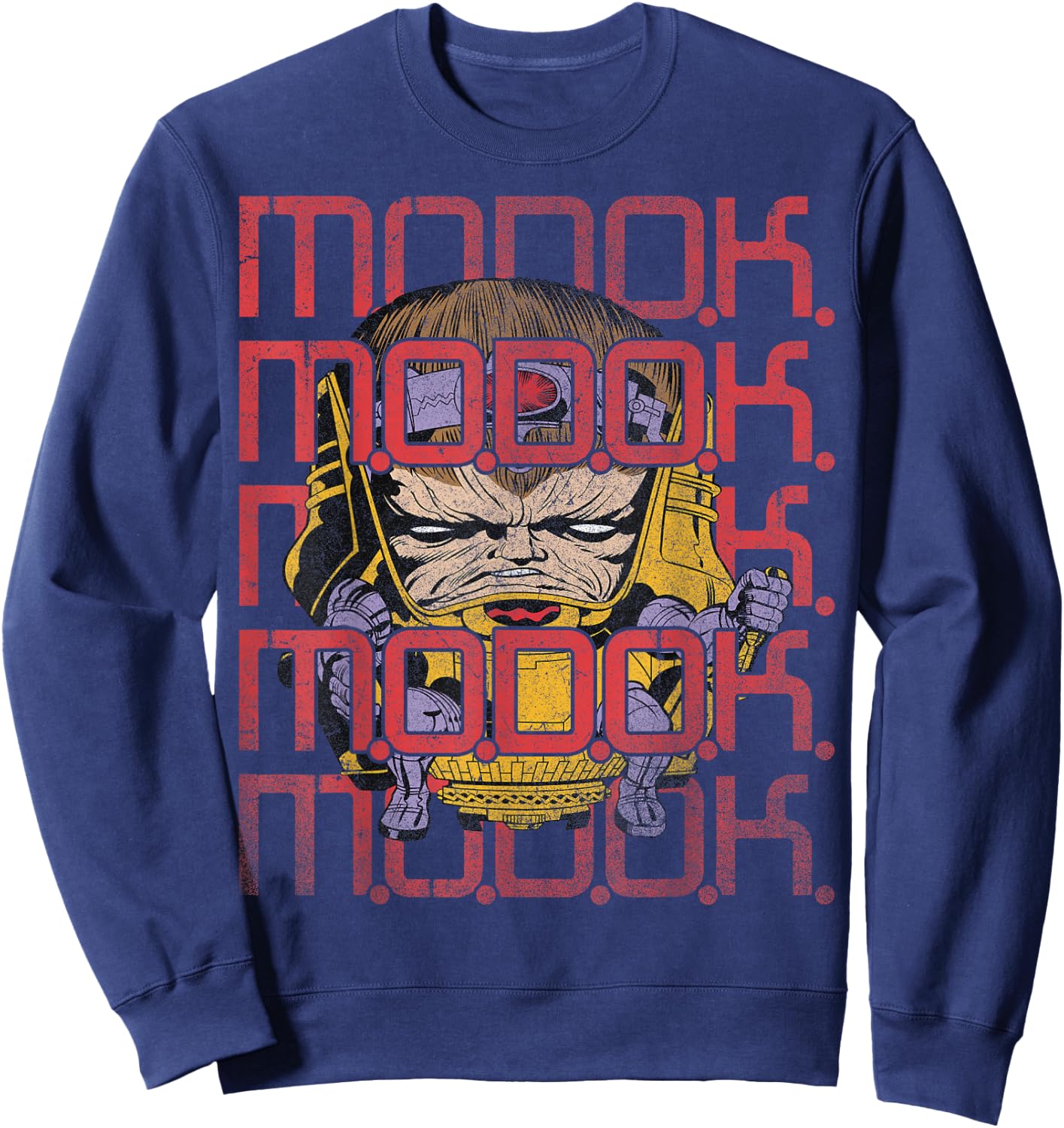 Marvel MODOK Text Stack Portrait Sweatshirt - Sweatshirt | Navy