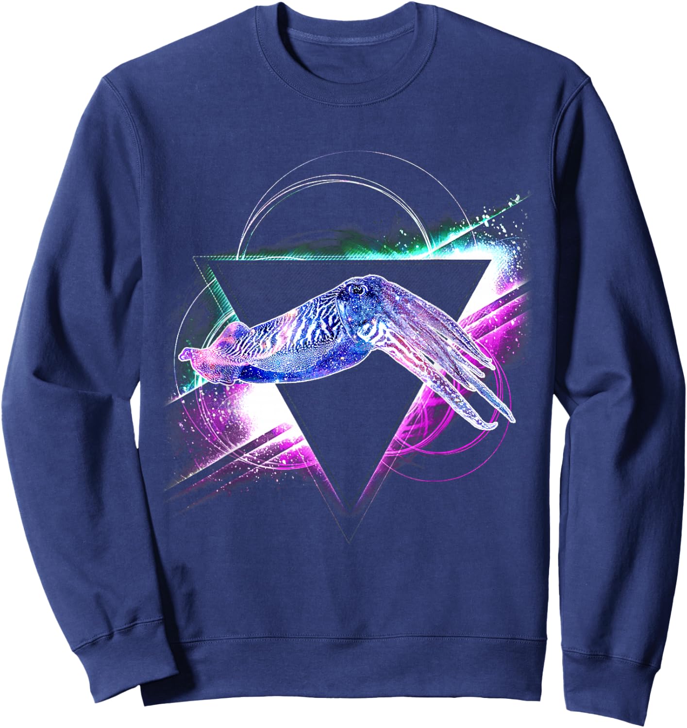 Aesthetic Galaxy Cuttlefish Sweatshirt - Sweatshirt | Navy
