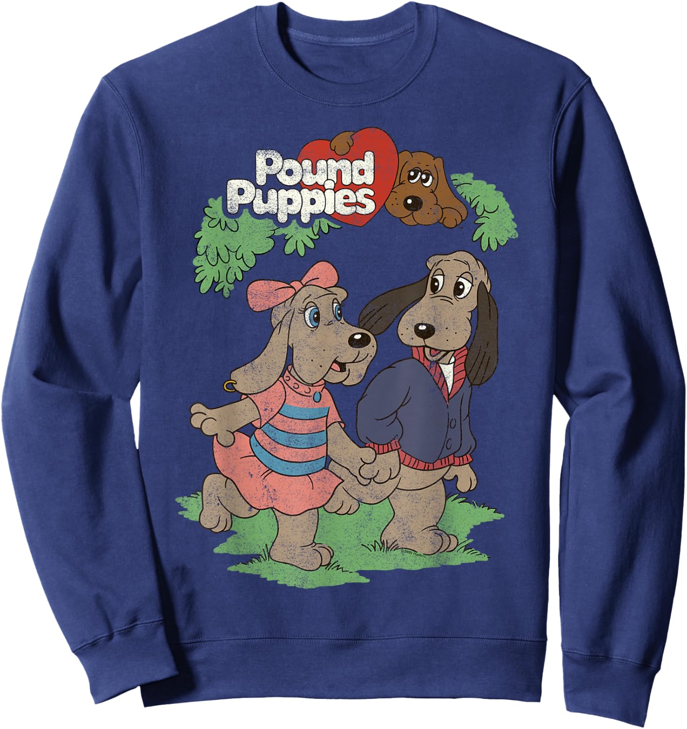 Pound Puppies Valentine's Day Puppy Love Couple Shot Sweatshirt - Sweatshirt | Navy