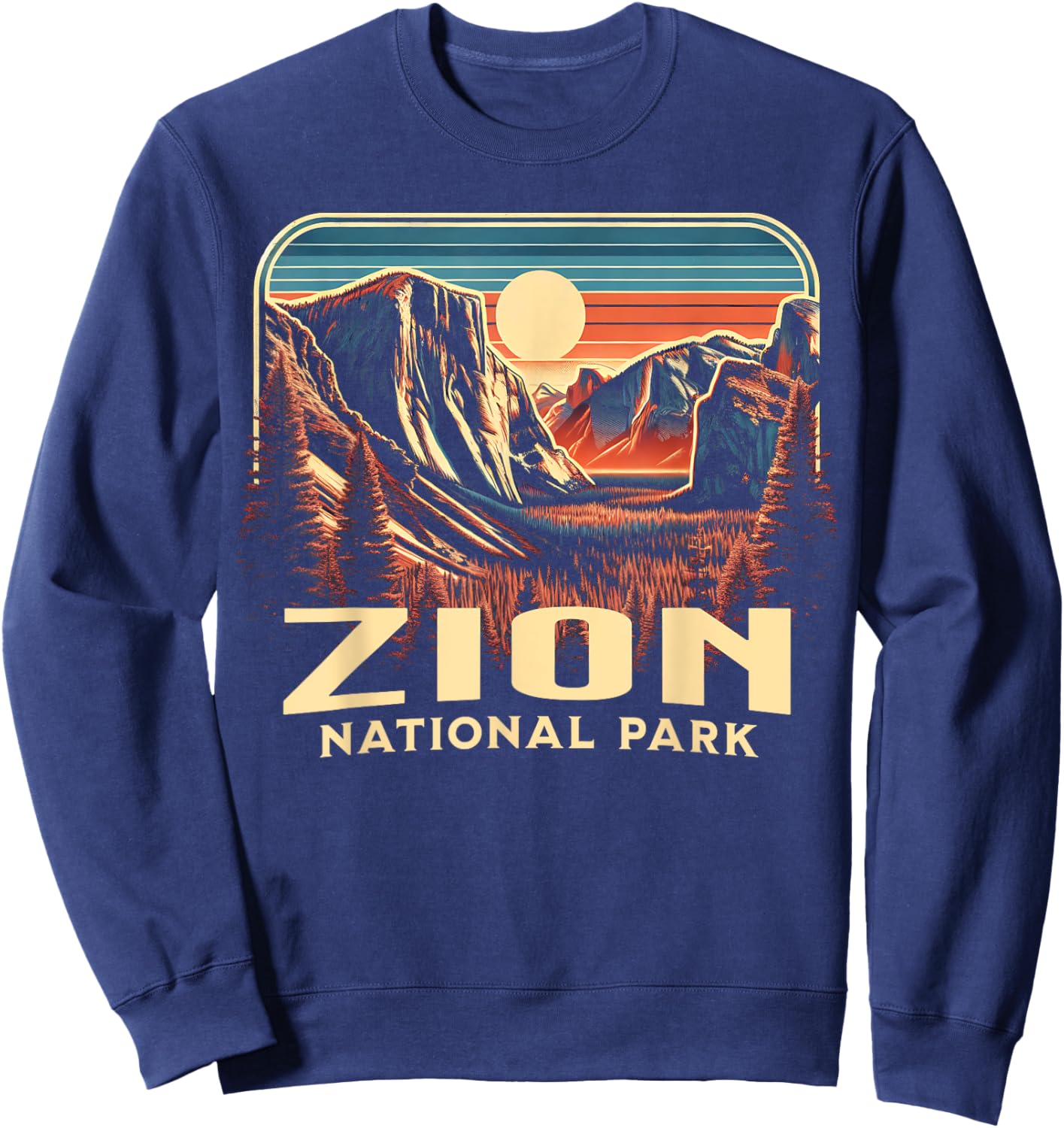 Zion National Park , Small, Blue Sweatshirt - Sweatshirt | Navy