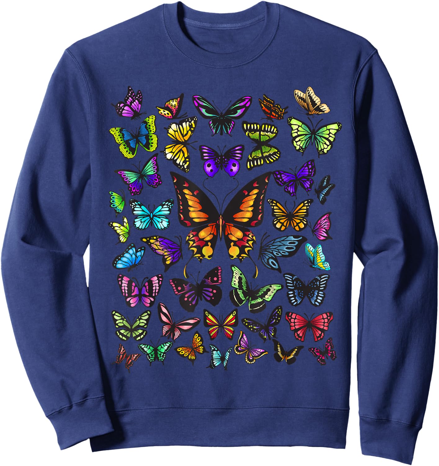Butterfly Gift Women Kids Butterfly Lover Collection Sweatshirt - Sweatshirt | Navy