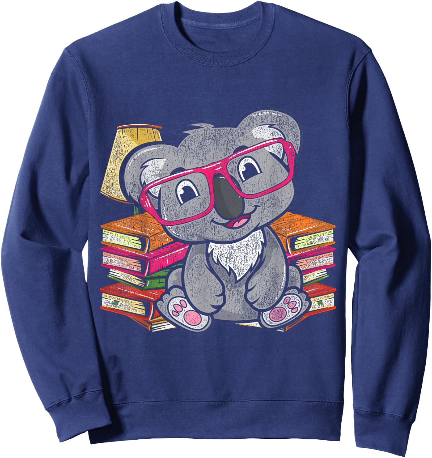 Cute Koala Bear Book Reading Koala Sweatshirt - Sweatshirt | Navy