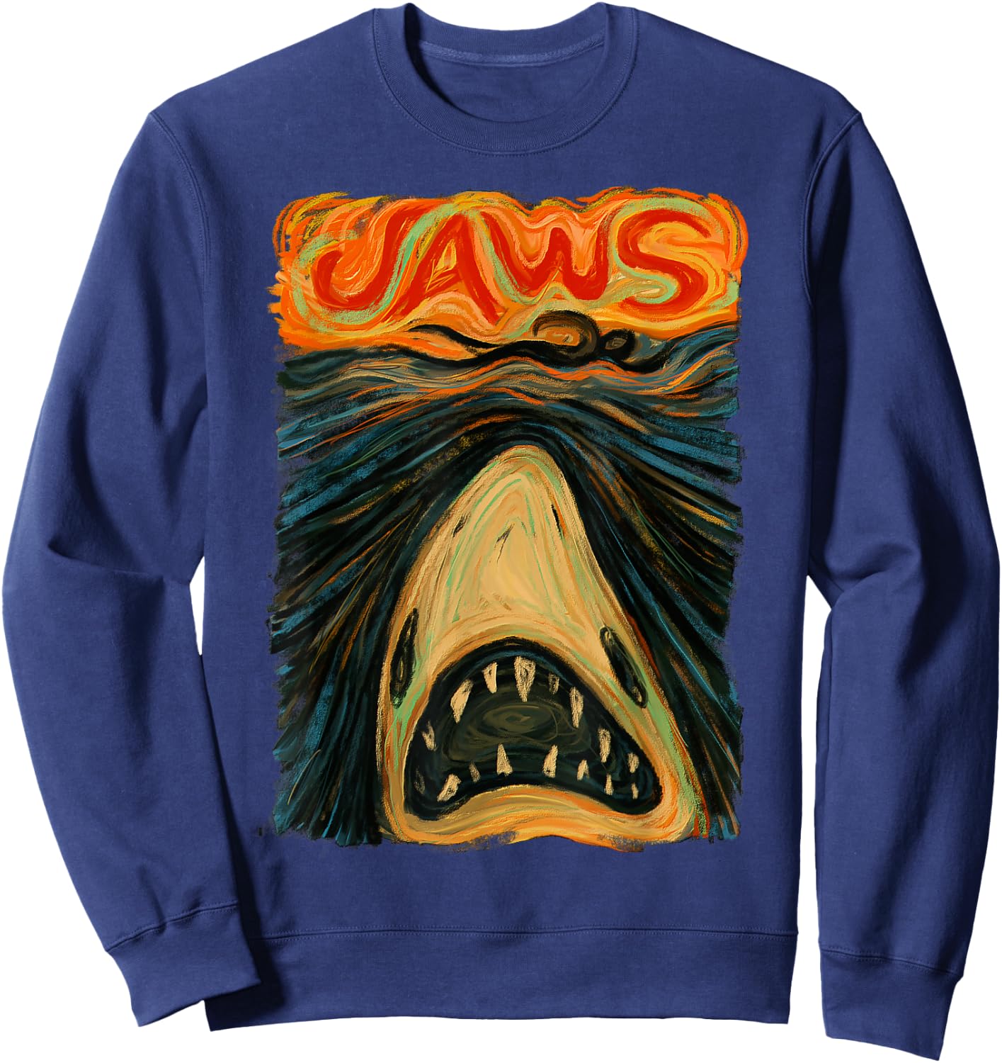 Jaws Scream Portrait Sweatshirt - Sweatshirt | Navy
