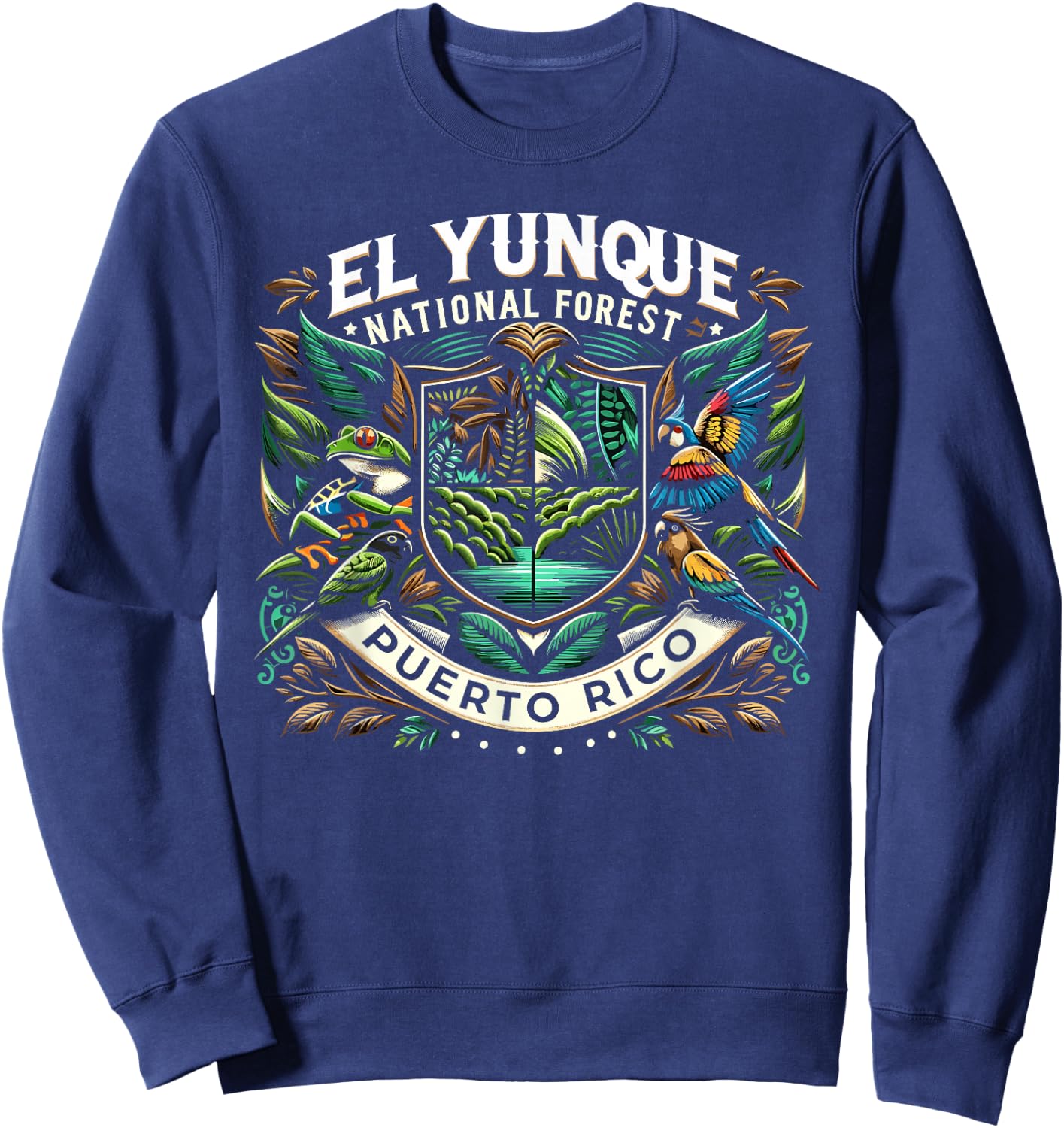 El Yunque National Forest Shirt Wildlife Puerto Rico Sweatshirt - Sweatshirt | Navy