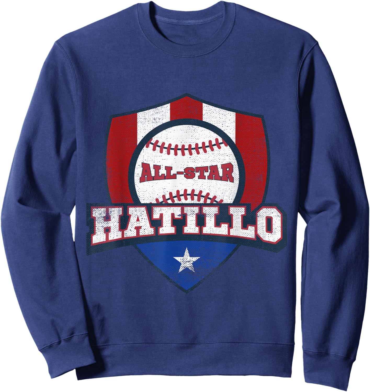 Hatillo Puerto Rico Camisa Puerto Rican World PR Baseball Sweatshirt - Sweatshirt | Navy