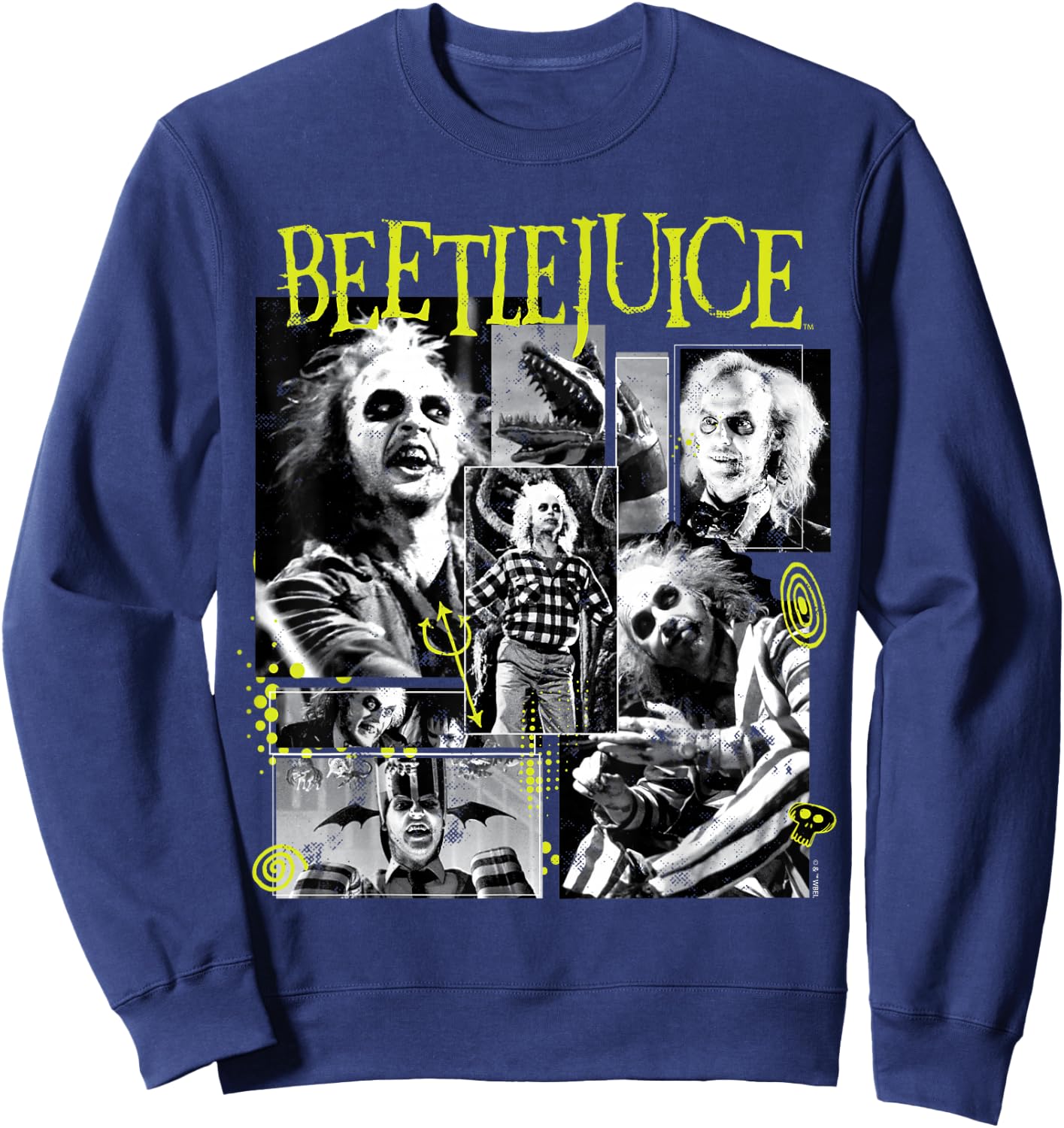 Beetlejuice - Character Collage Sweatshirt - Sweatshirt | Navy