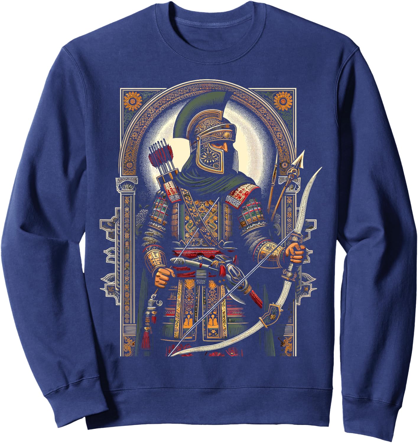Persian Immortal Achaemenid Empire Persian Warrior Sweatshirt - Sweatshirt | Navy