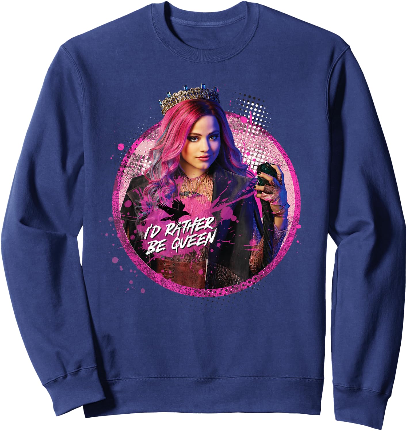 Disney Descendants 3 Audrey I'd Rather Be Queen Sweatshirt - Sweatshirt | Navy
