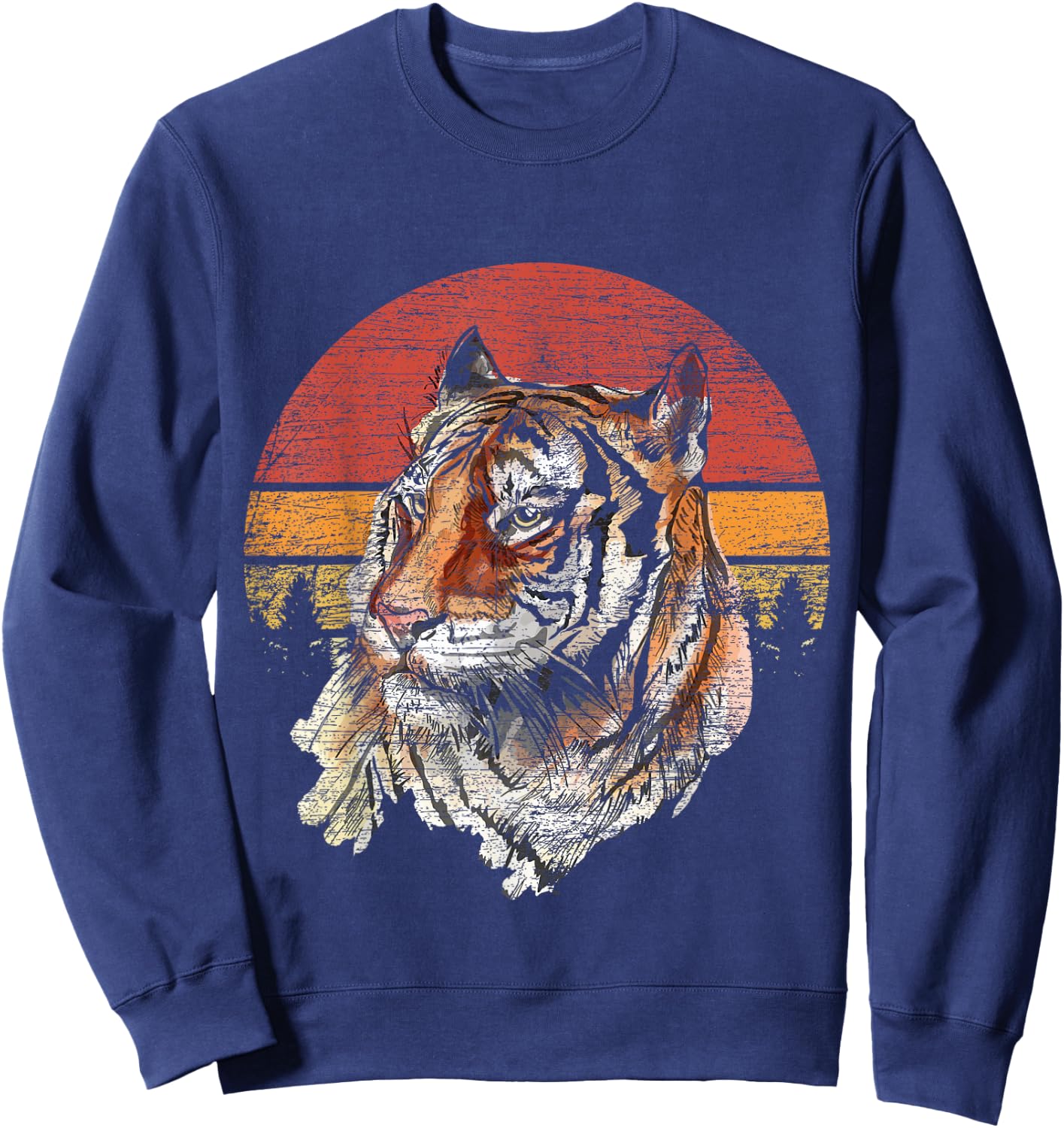 Retro Tiger Sweatshirt - Sweatshirt | Navy