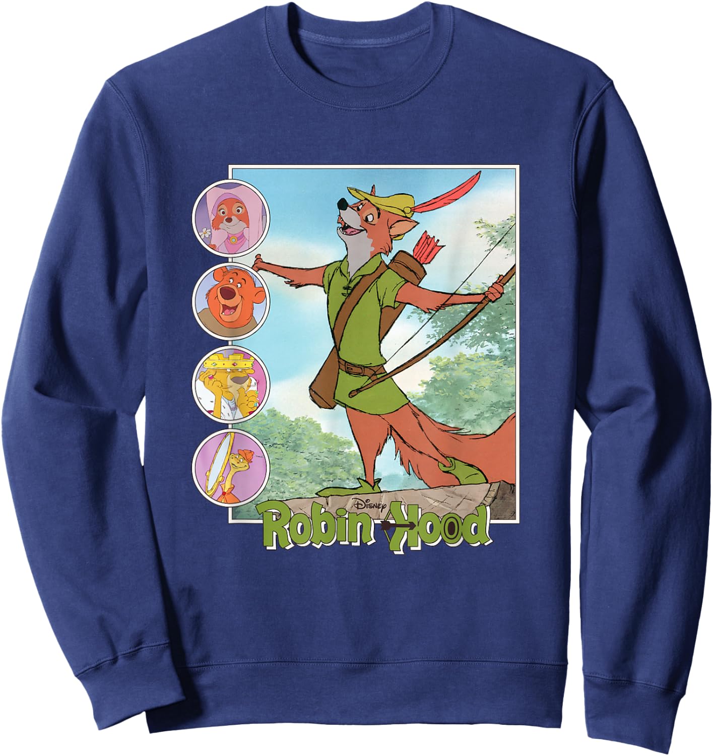 Disney Robin Hood Classic Disney Film Retro Sweatshirt - Sweatshirt | Navy