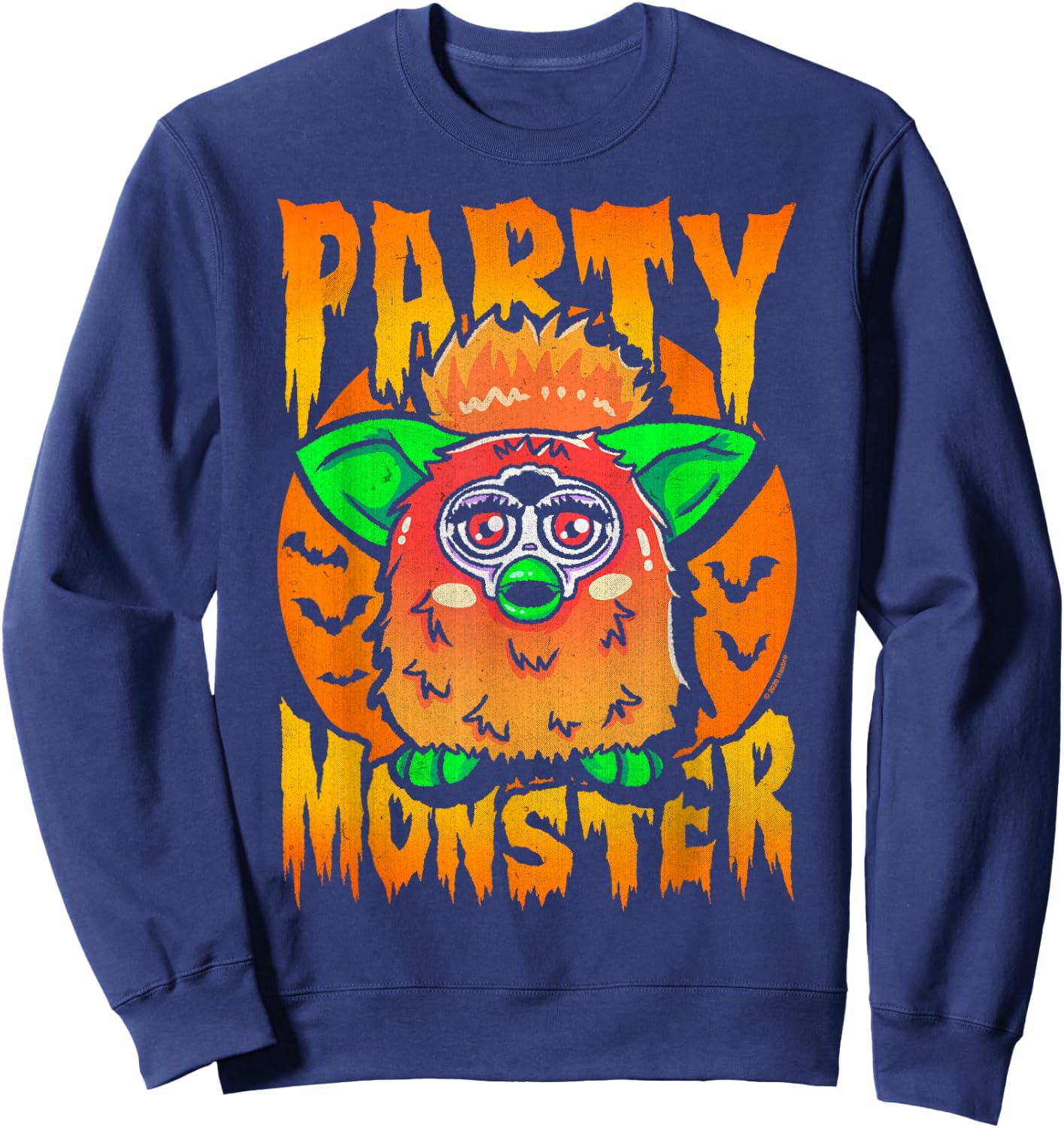 Furby Halloween Party Monster Vintage Scary Cute Poster Sweatshirt - Sweatshirt | Navy