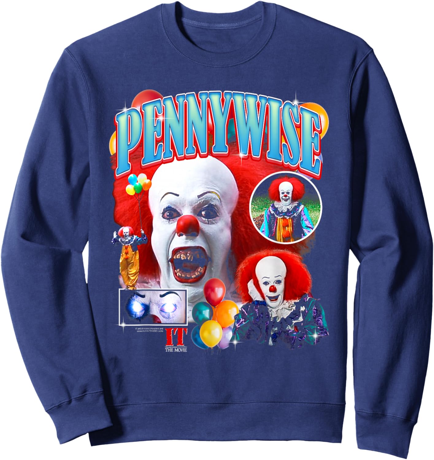 It Pennywise The Clown Collage Horror Sweatshirt - Sweatshirt | Navy