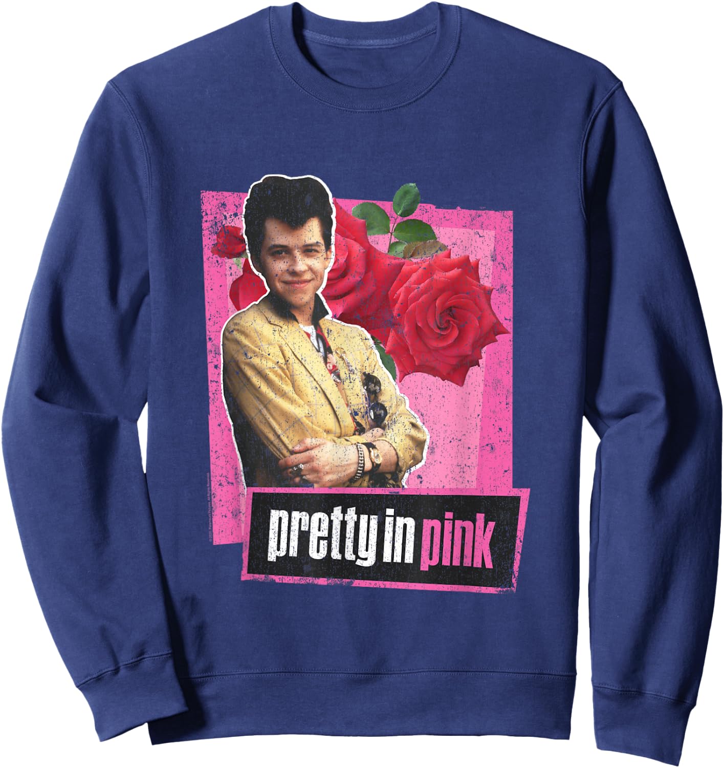 Pretty in Pink Duckie Rose Sweatshirt - Sweatshirt | Navy