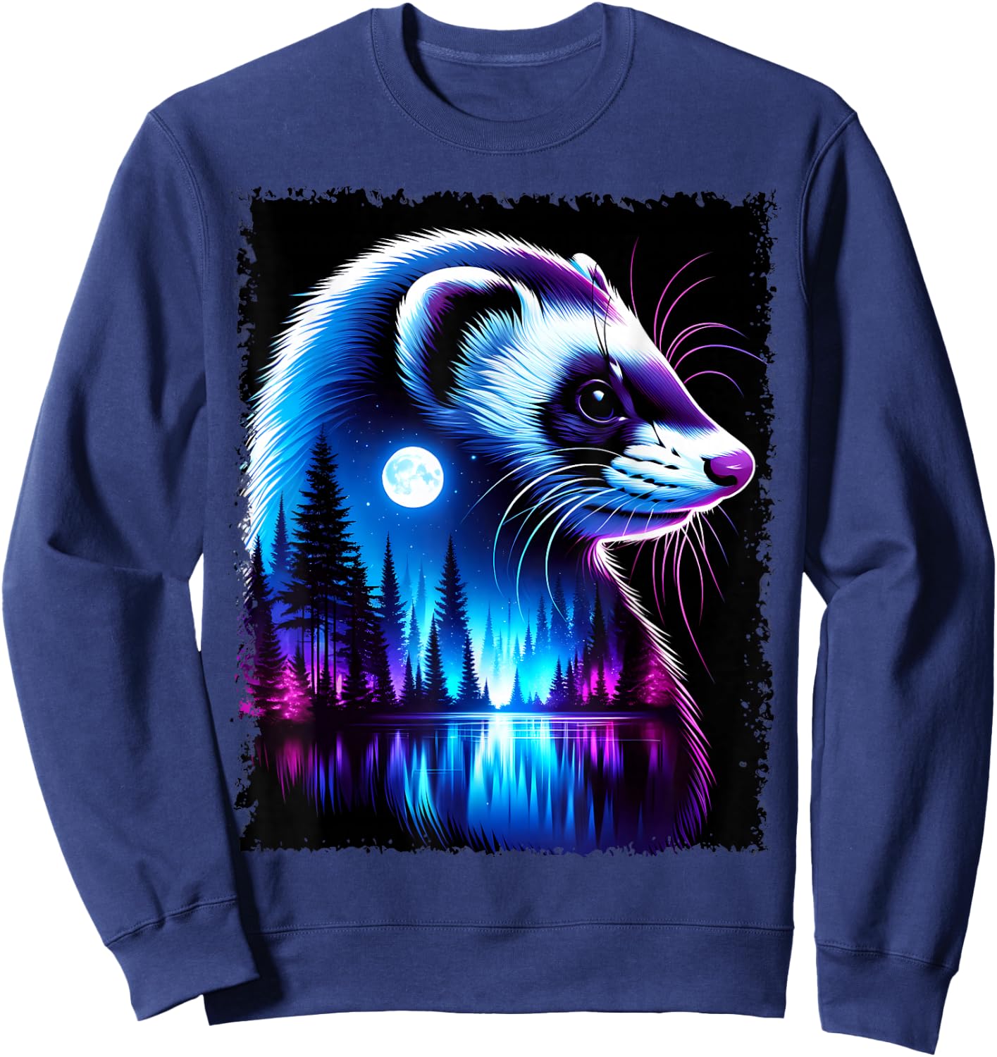 Spirit Animal Ferret Men Women Kids Christmas Sweatshirt - Sweatshirt | Navy